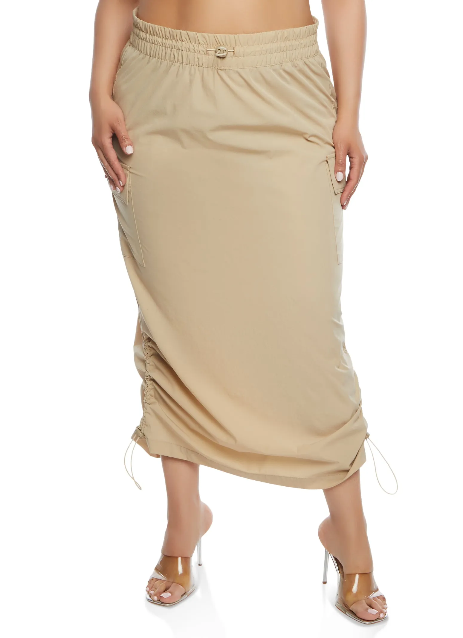 Plus Size Parachute Cargo Maxi Skirt sold by Rainbow product image thumbnail 2