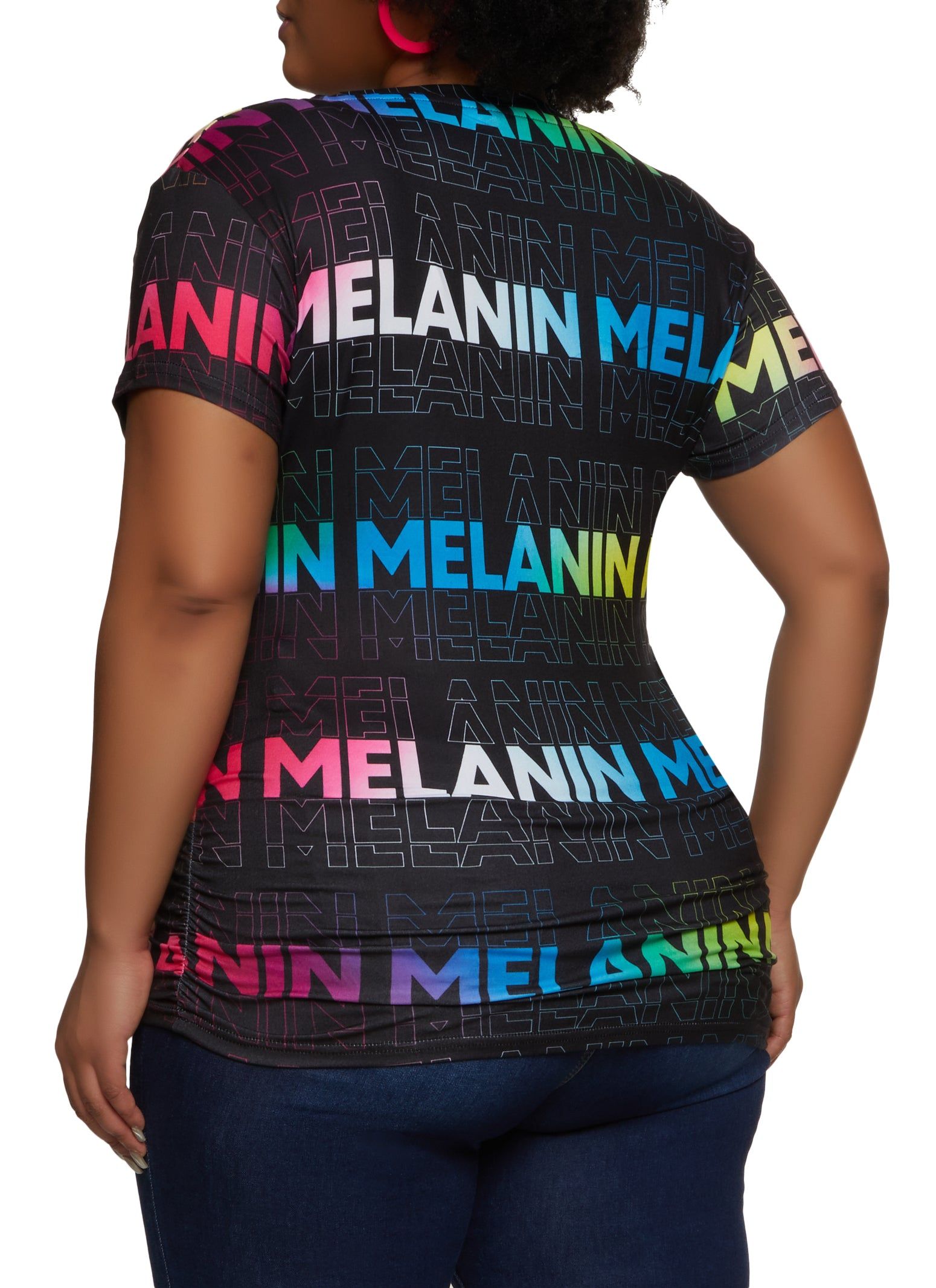 Plus Size Melanin Print Queen Graphic Tee sold by Rainbow product image thumbnail 2