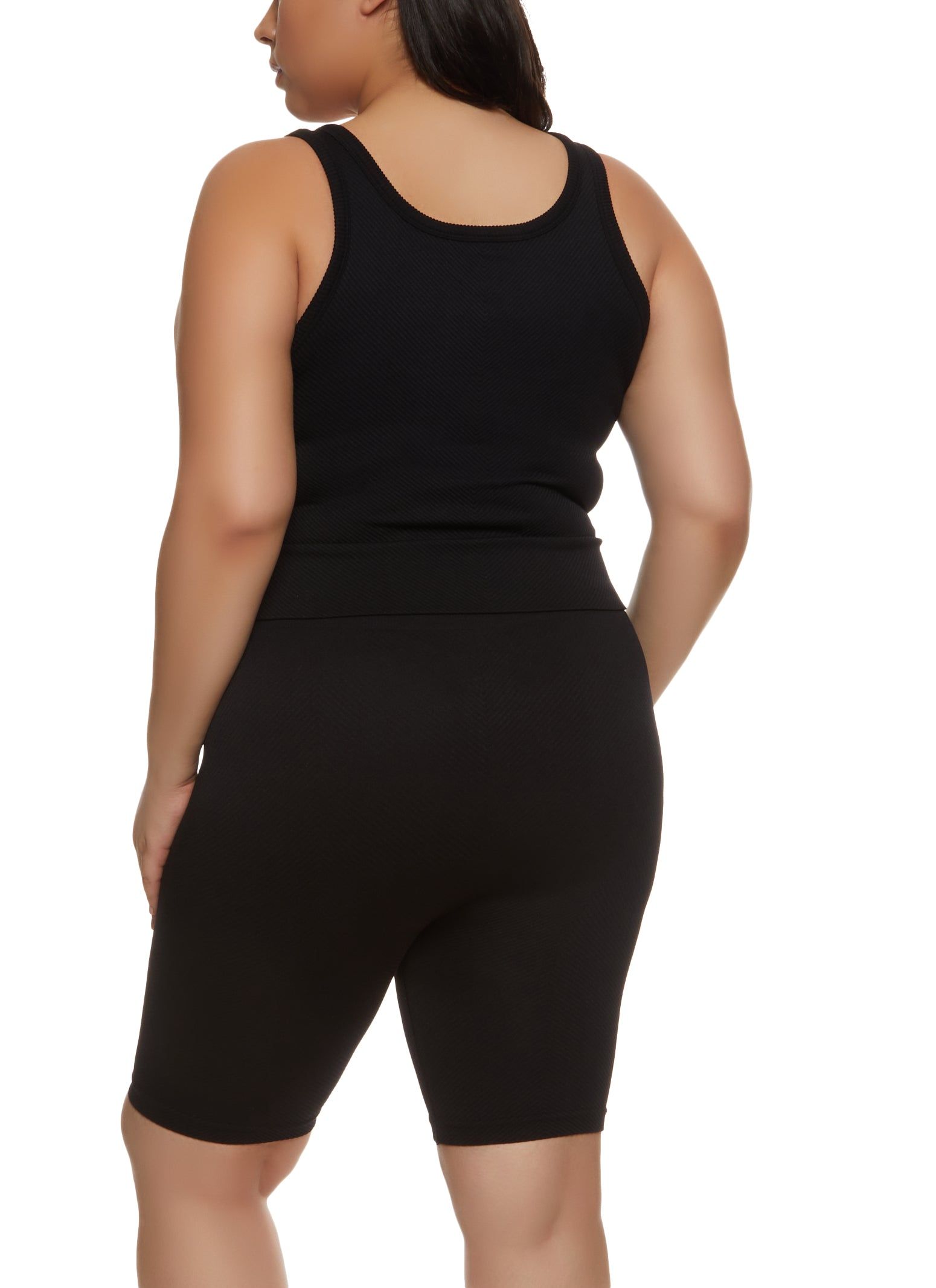 Plus Size Textured Knit Scoop Neck Tank Top sold by Rainbow product image thumbnail 3