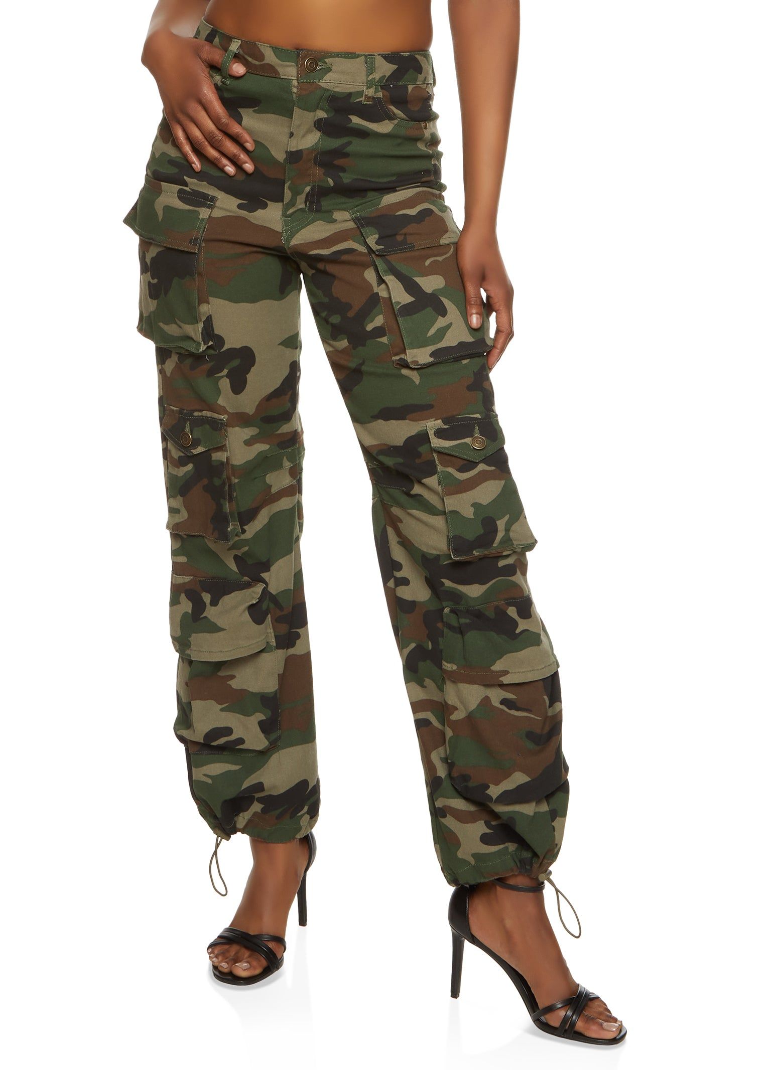 Camo Toggle Drawstring Hem Cargo Pants sold by Rainbow product image thumbnail 2
