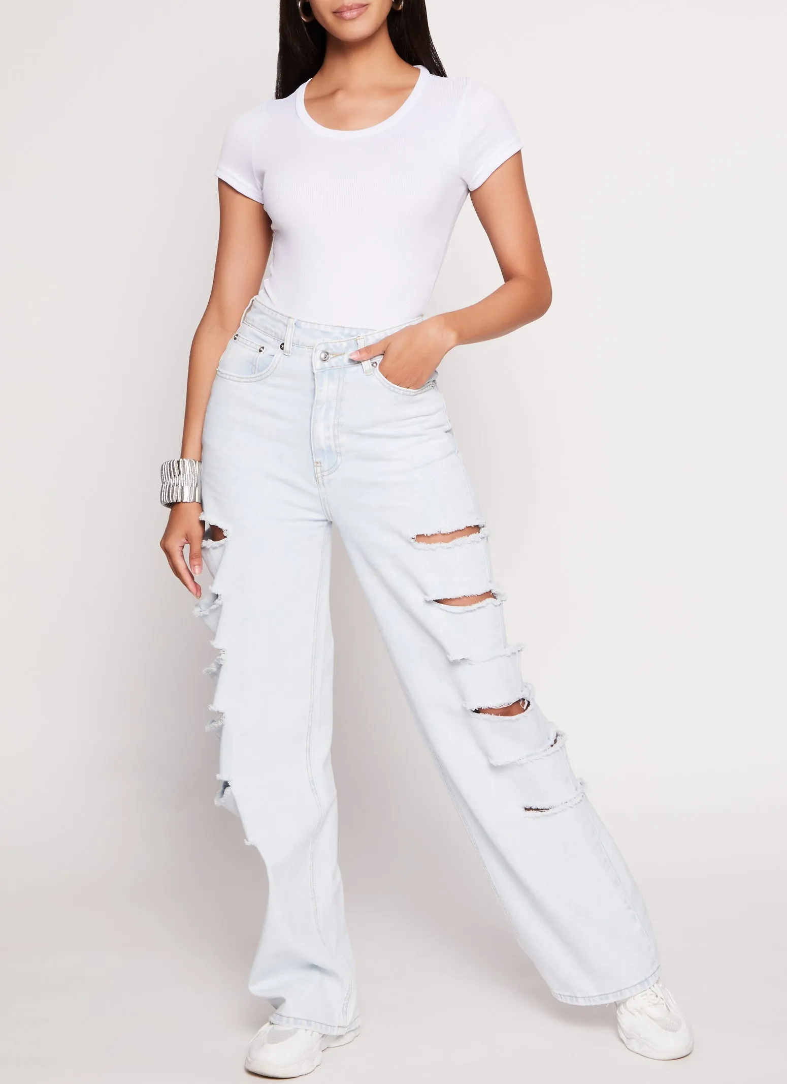 Daisy Basic Crew Neck Short Sleeve Bodysuit sold by Rainbow product image thumbnail 2