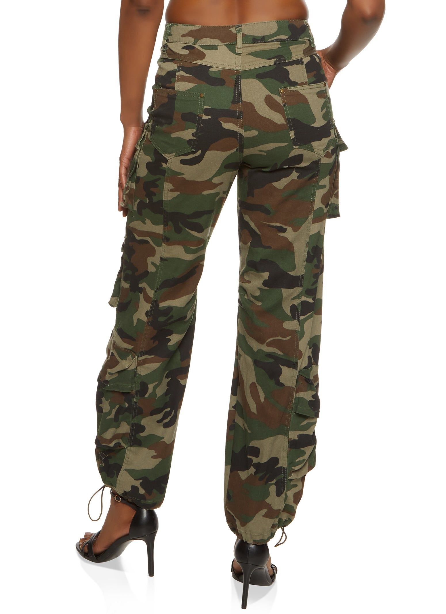 Camo Toggle Drawstring Hem Cargo Pants sold by Rainbow product image thumbnail 3