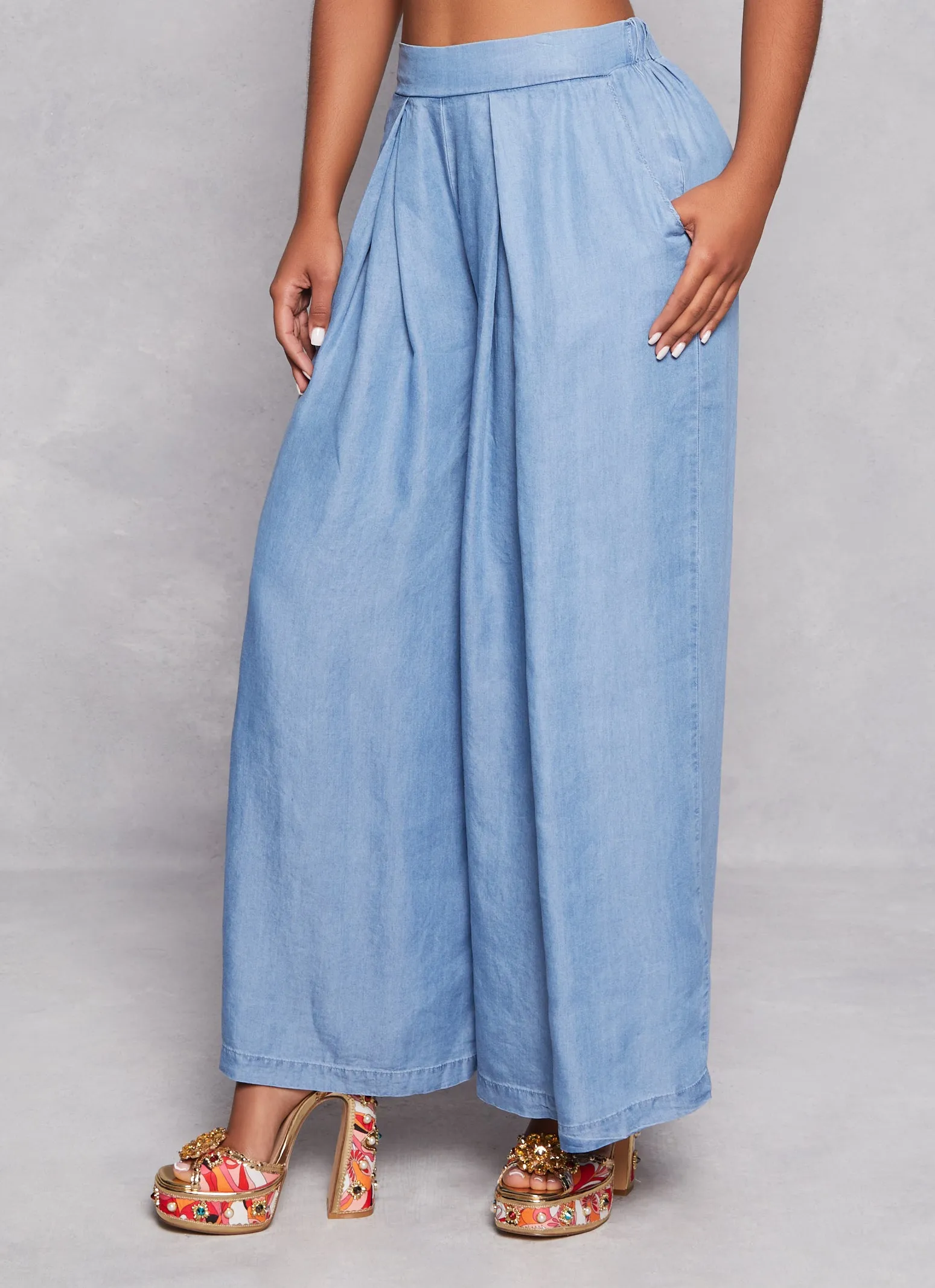 Chambray Palazzo Pants sold by Rainbow product image thumbnail 2