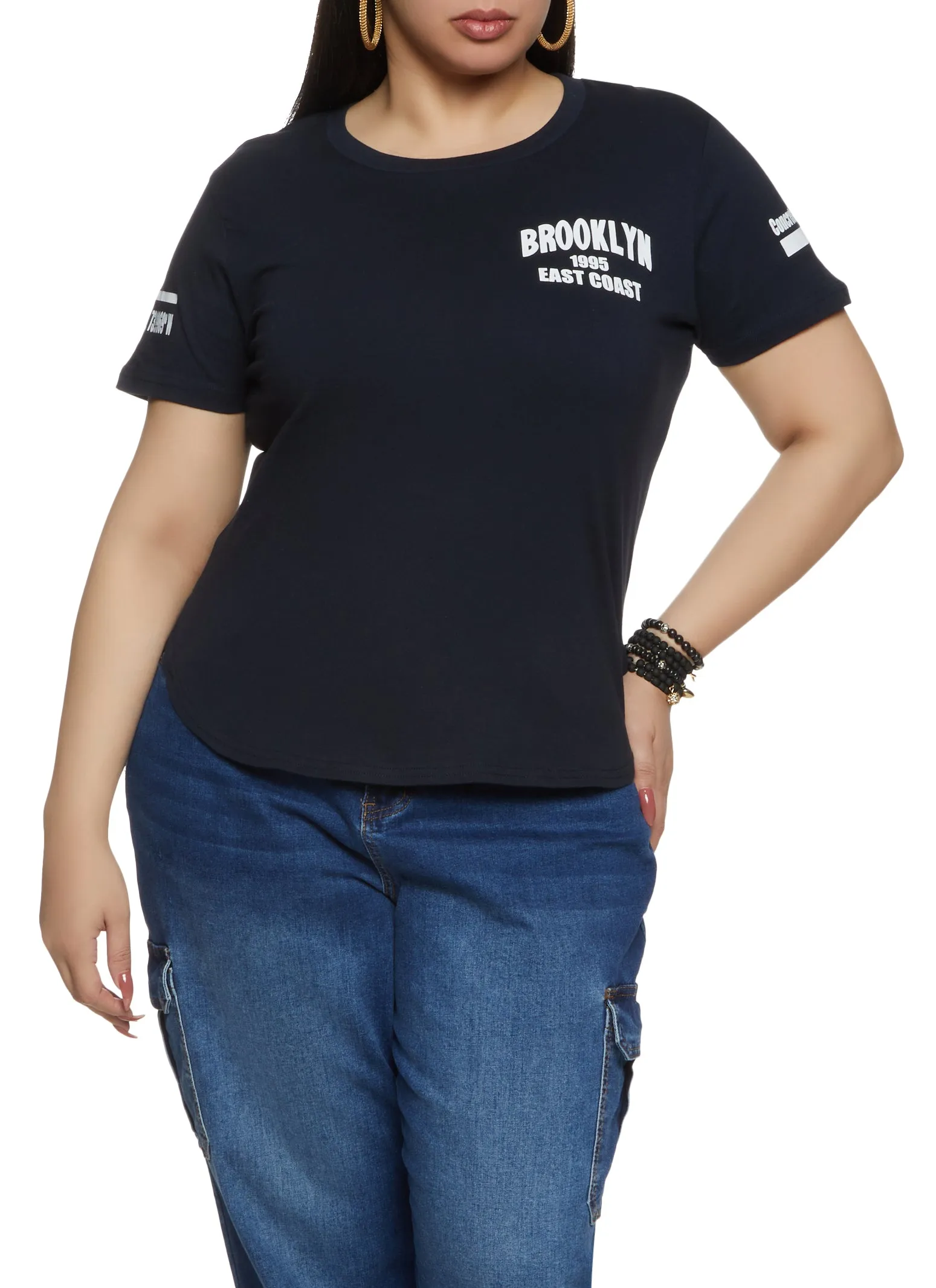 Plus Size Brooklyn 1995 East Coast Graphic Tee sold by Rainbow