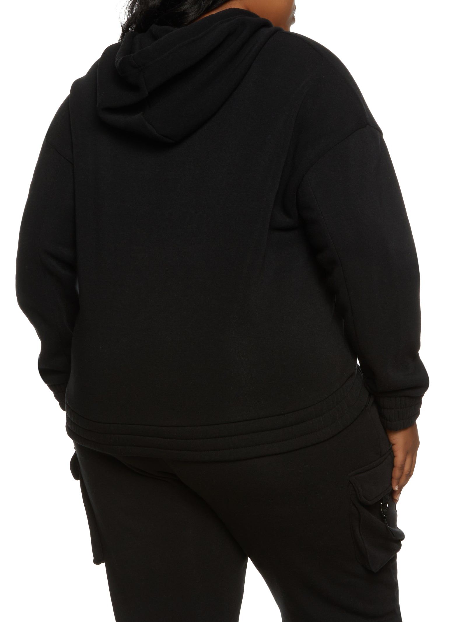 Plus Size Cargo Pocket Front Zip Front Hoodie sold by Rainbow product image thumbnail 3