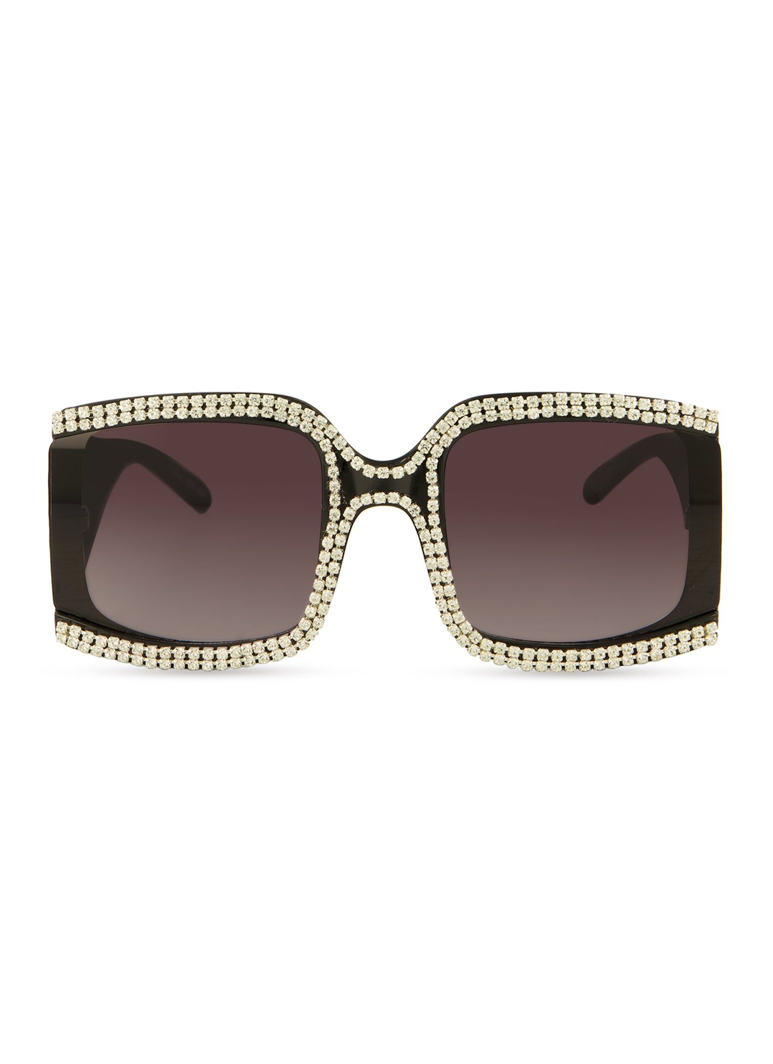 Rhinestone Trim Oversized Square Sunglasses sold by Rainbow