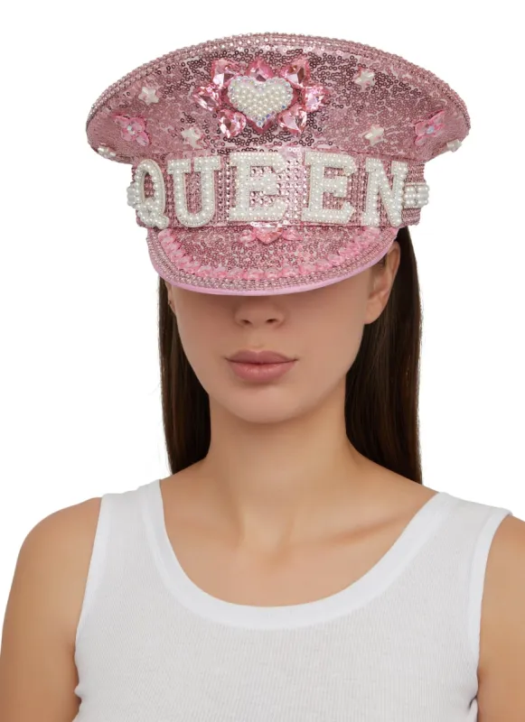 Queen Sequin Captain Hat sold by Rainbow