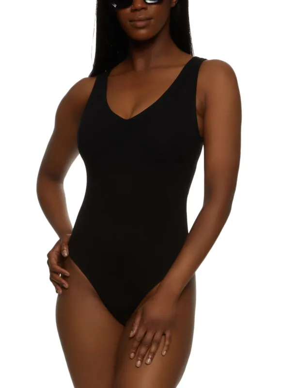 V Neck Ruched Detail Bodysuit sold by Rainbow