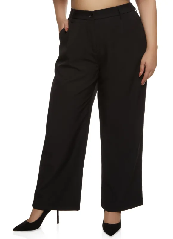 Wide Leg Crepe Knit Pants sold by Rainbow
