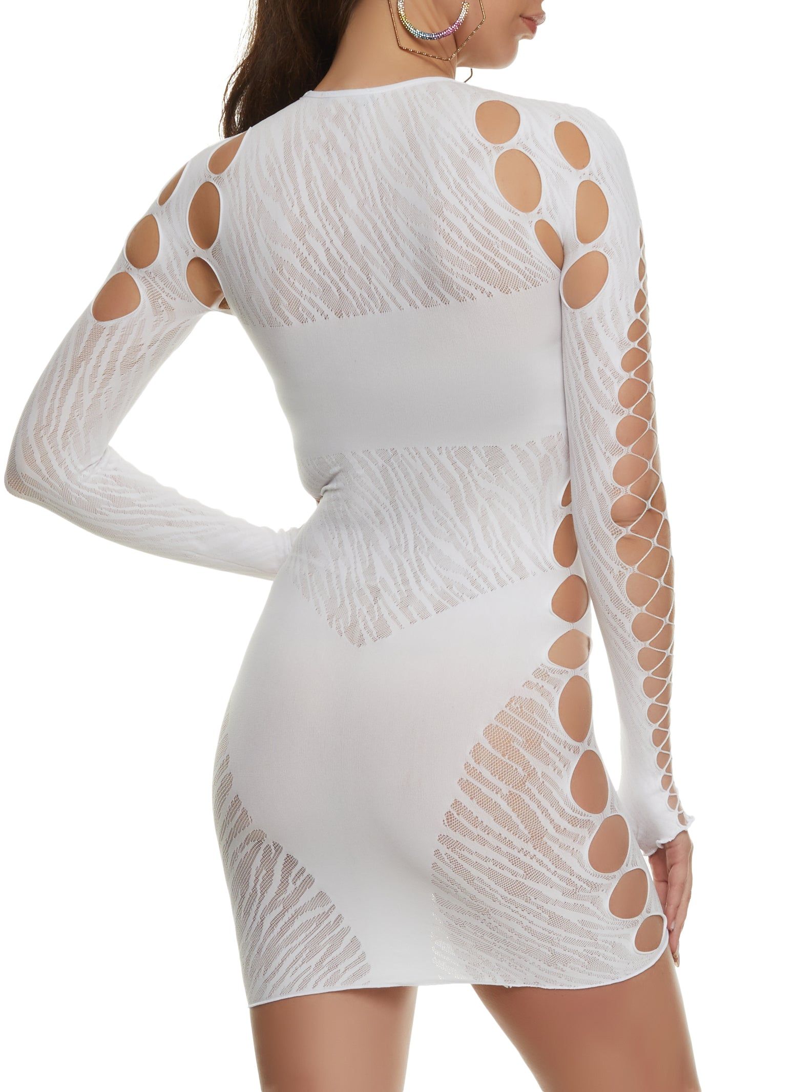 Seamless Rhinestone Cut Out Mini Dress sold by Rainbow product image thumbnail 3