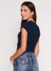 Ambiance Ribbed Knit Crew Neck Crop Top sold by Rainbow