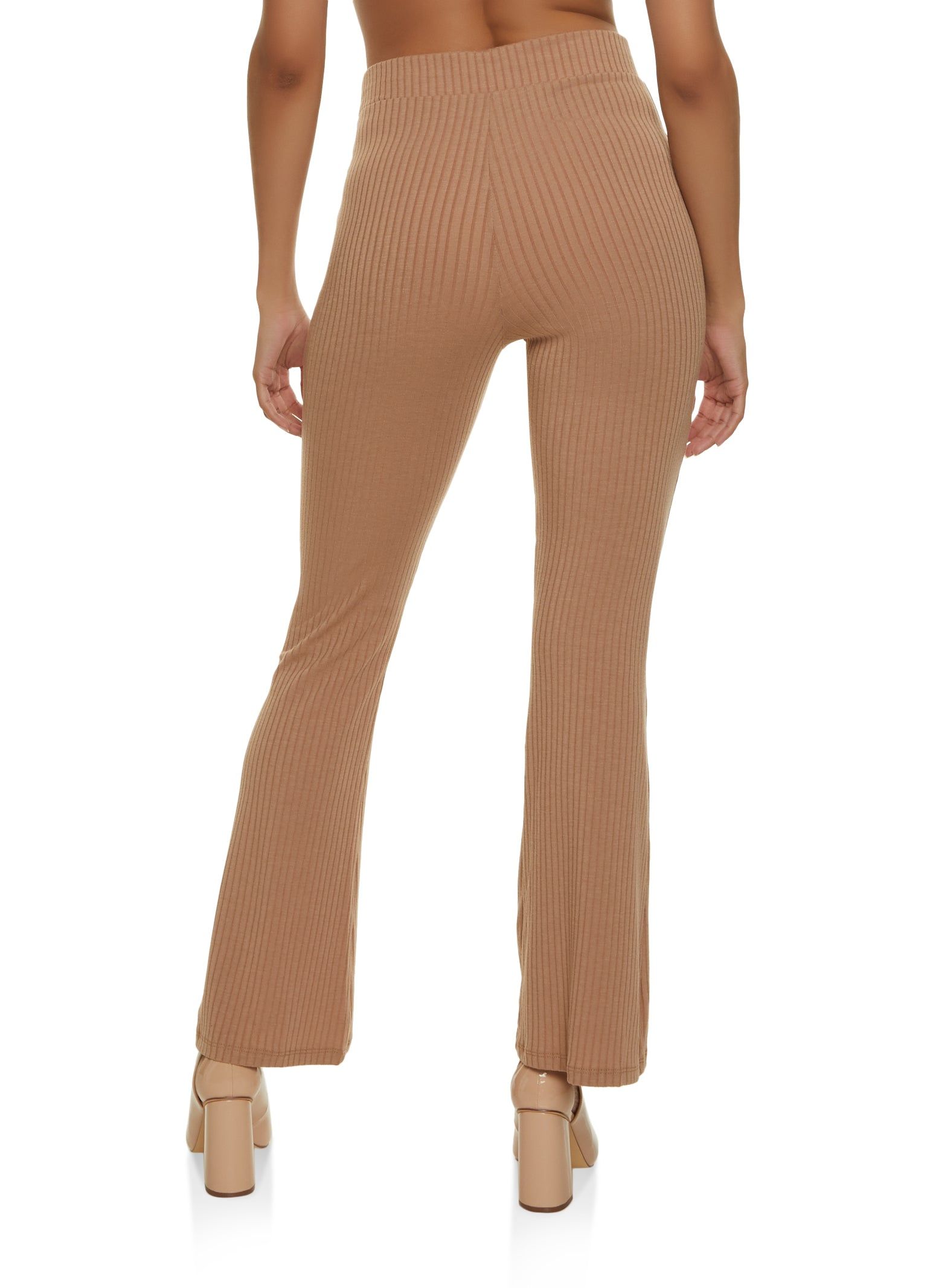 Ribbed Knit Flare Leg Pants sold by Rainbow product image thumbnail 2