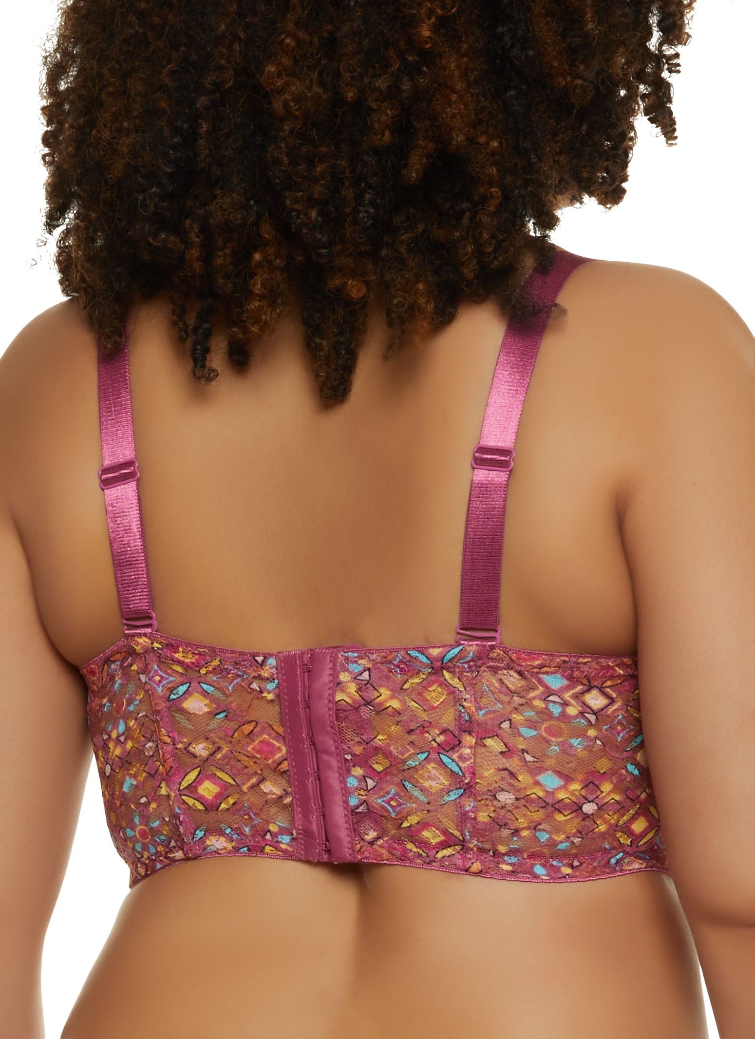 Plus Size Longline Lace Patterned Balconette Bra | Converts to Strapless sold by Rainbow product image thumbnail 5