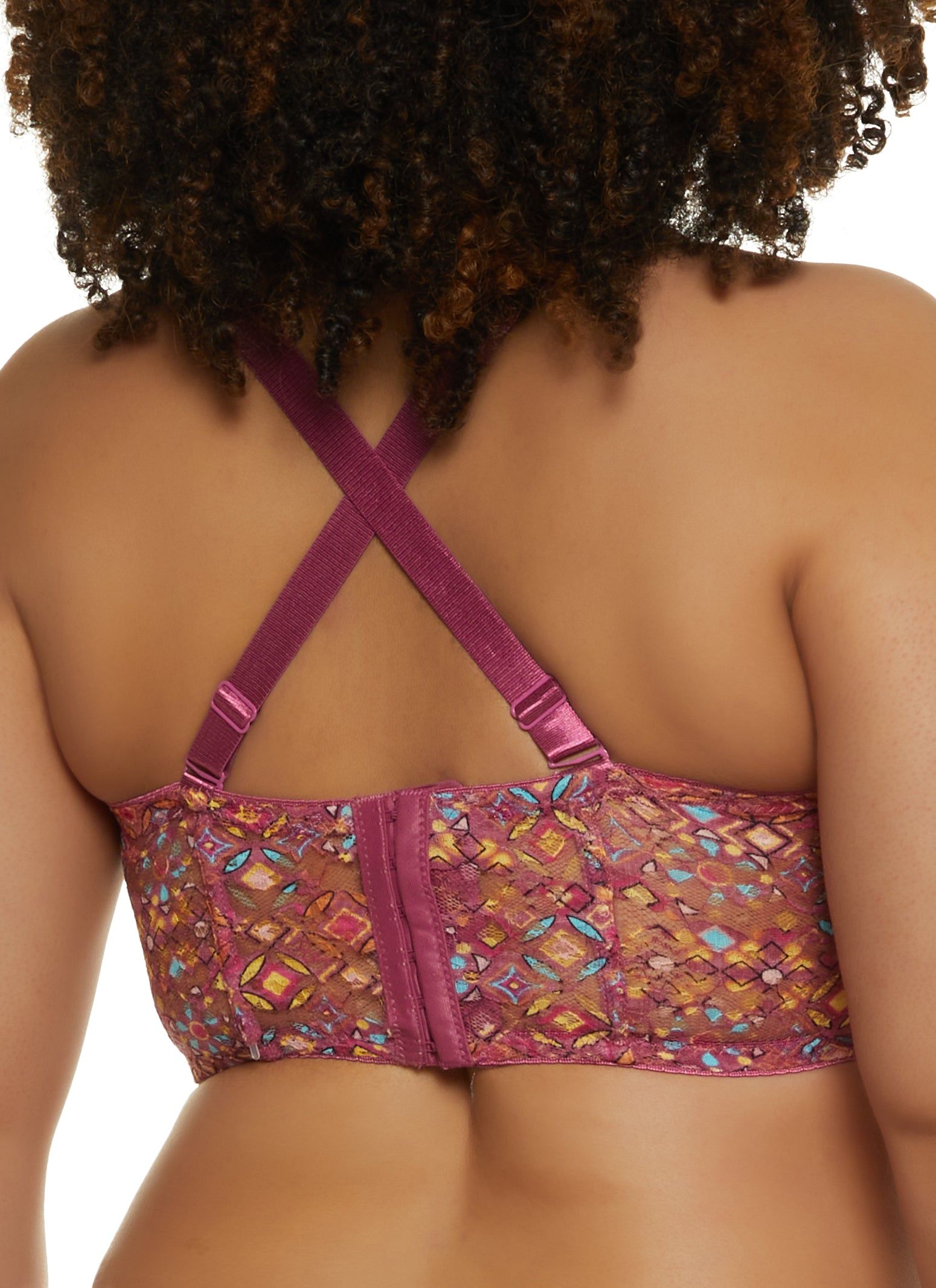 Plus Size Longline Lace Patterned Balconette Bra | Converts to Strapless sold by Rainbow product image thumbnail 6