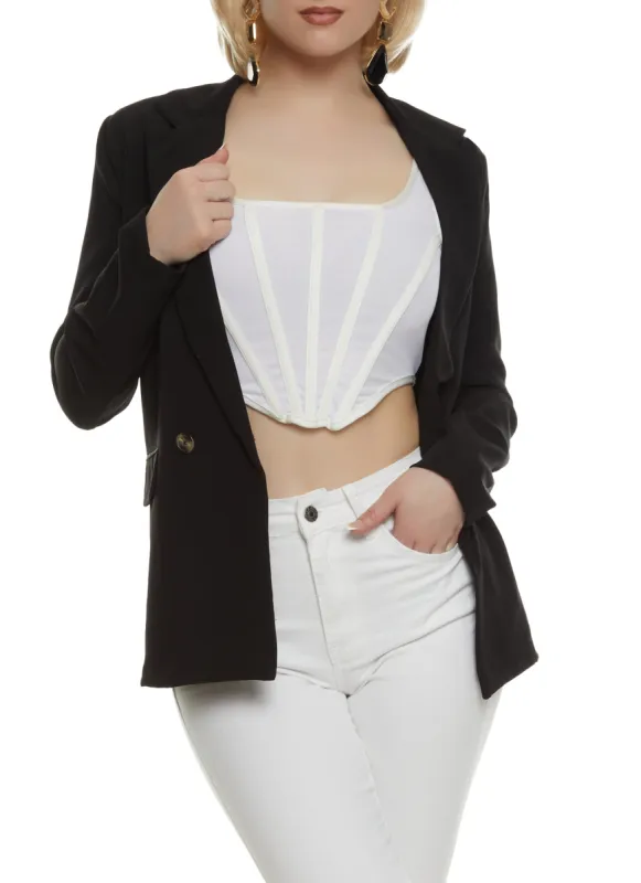 Pocket Detail Two Button Blazer sold by Rainbow