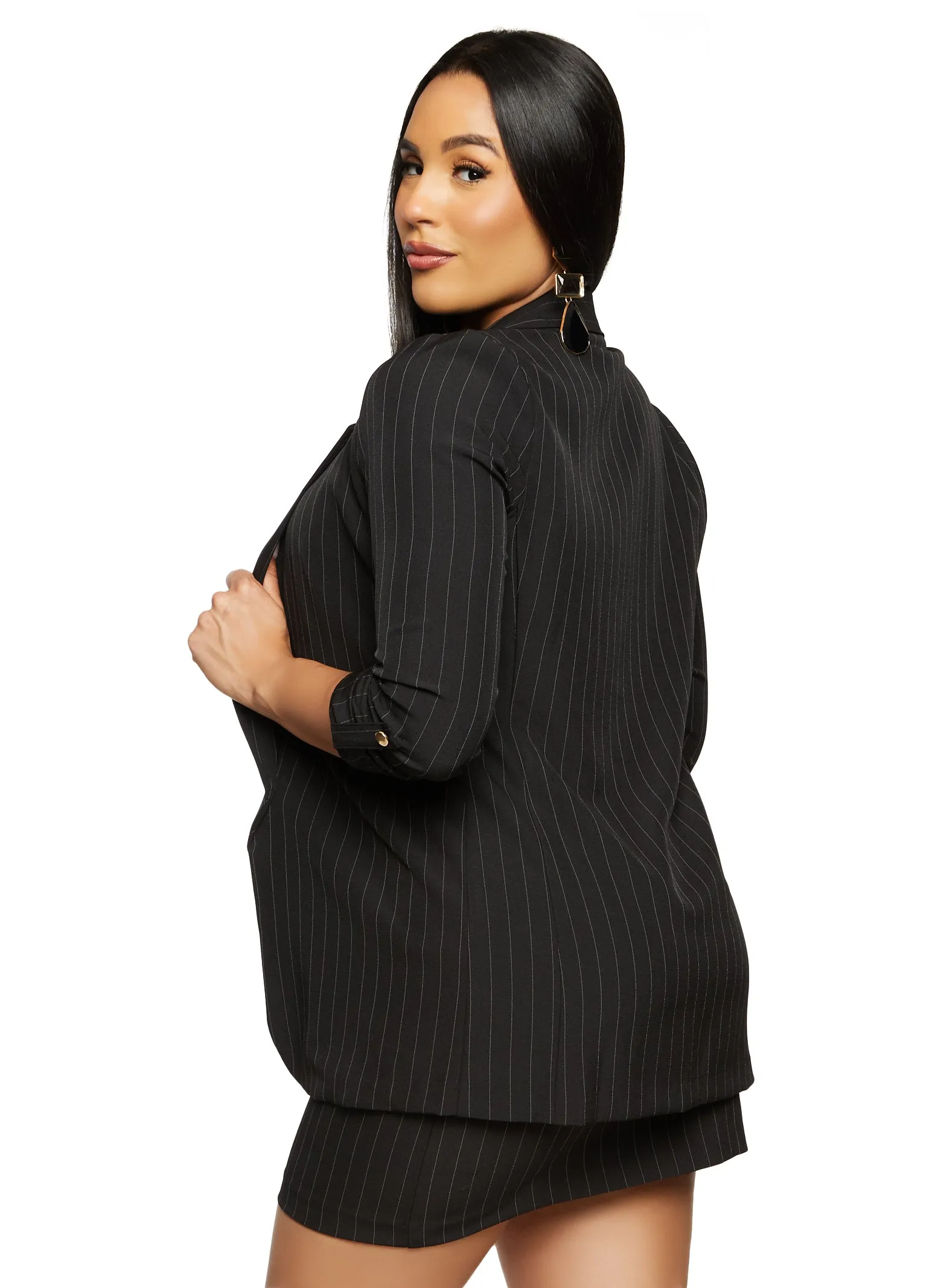 Open Front Tab Sleeve Blazer sold by Rainbow product image thumbnail 3