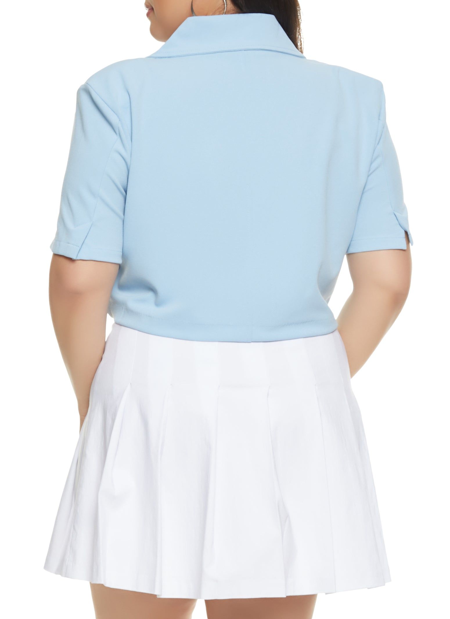 Plus Size Short Sleeve Cropped Blazer sold by Rainbow product image thumbnail 2