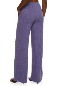 Brushed Knit High Waist Wide Leg Pants sold by Rainbow