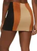 Faux Suede Color Block Mini Skirt sold by Rainbow