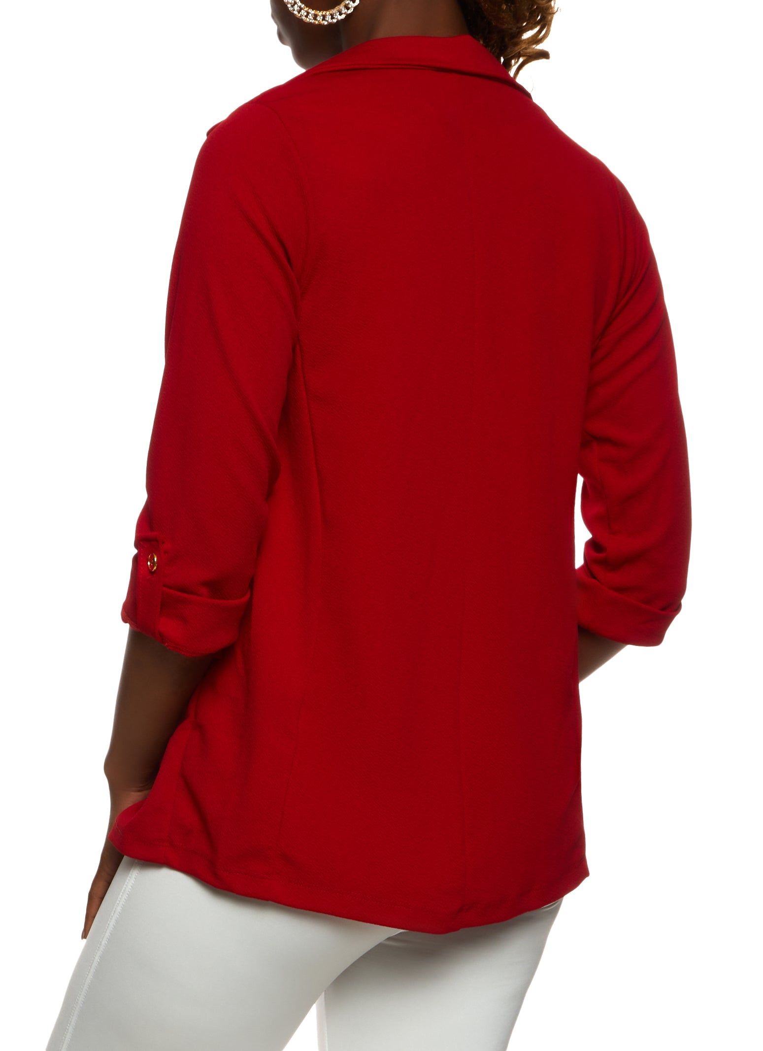 Crepe Knit Quarter Tabbed Sleeve Blazer sold by Rainbow product image thumbnail 2