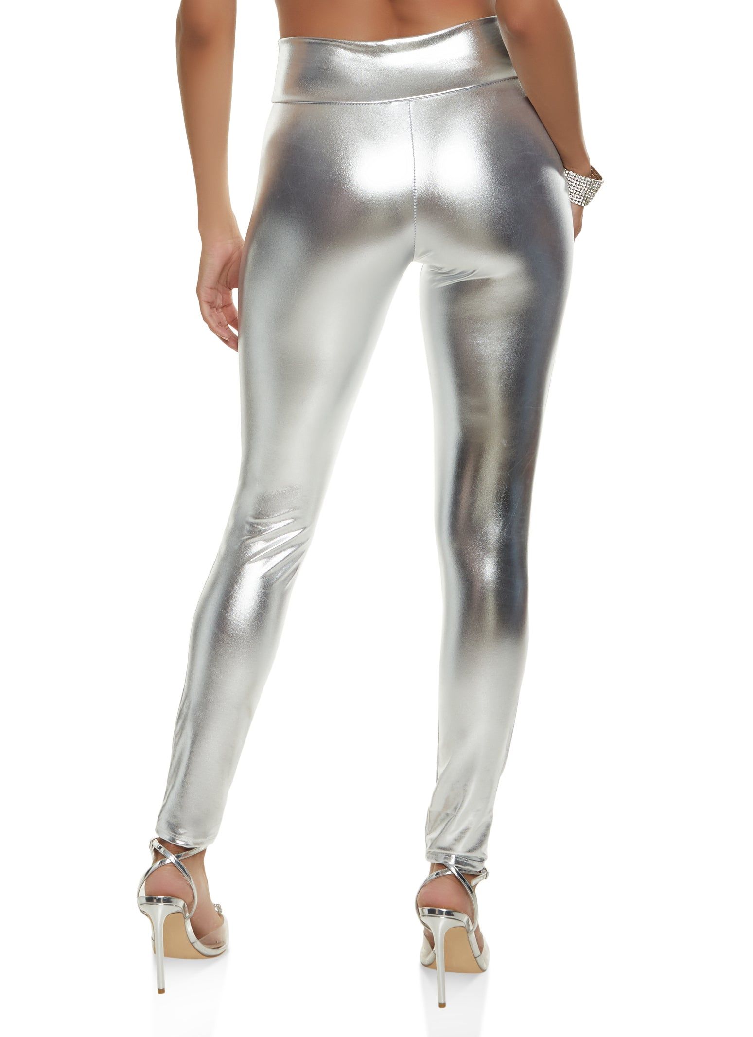 Faux Leather High Waist Leggings sold by Rainbow product image thumbnail 2