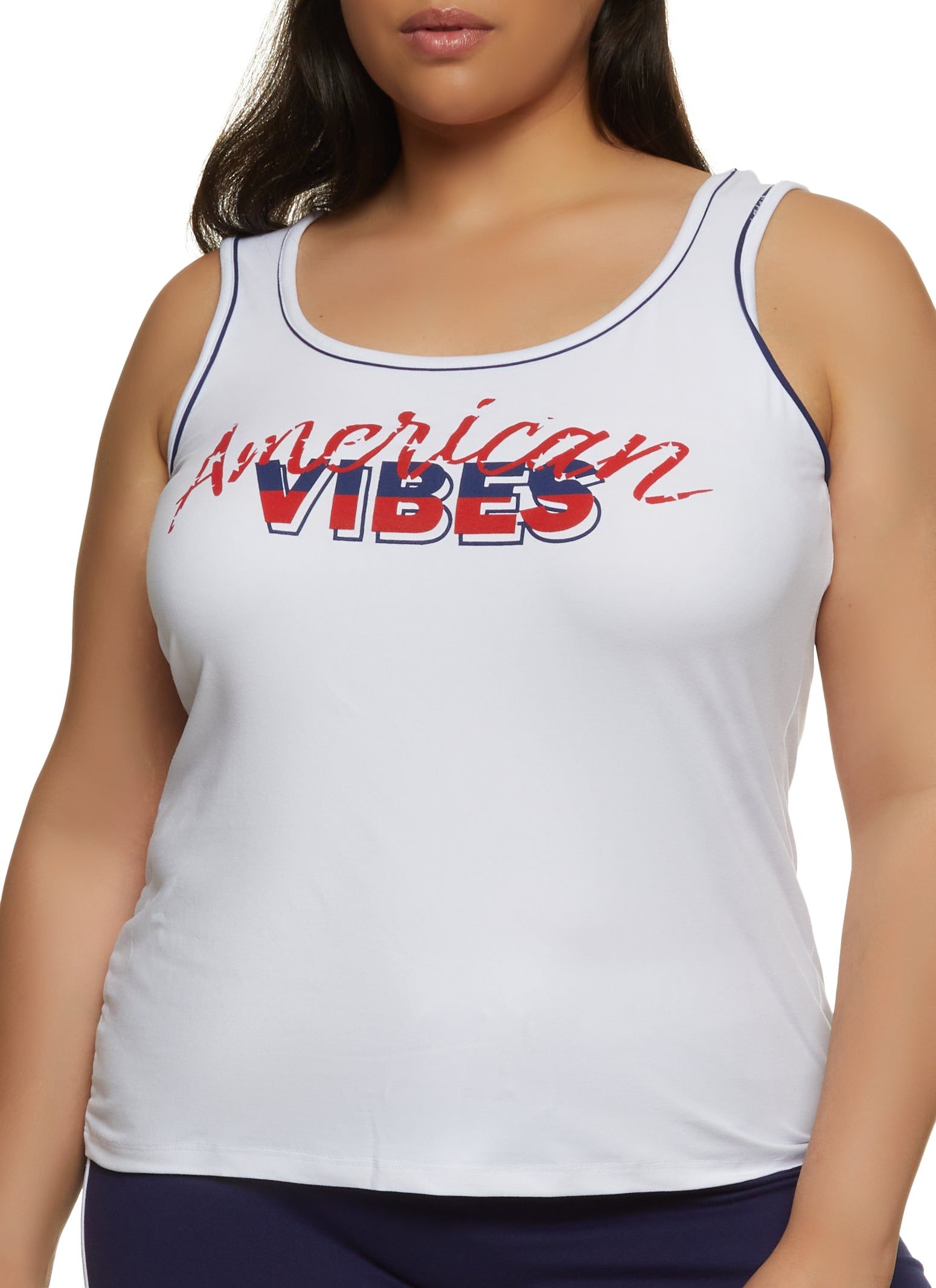 Plus Size American Vibes Tank Top sold by Rainbow