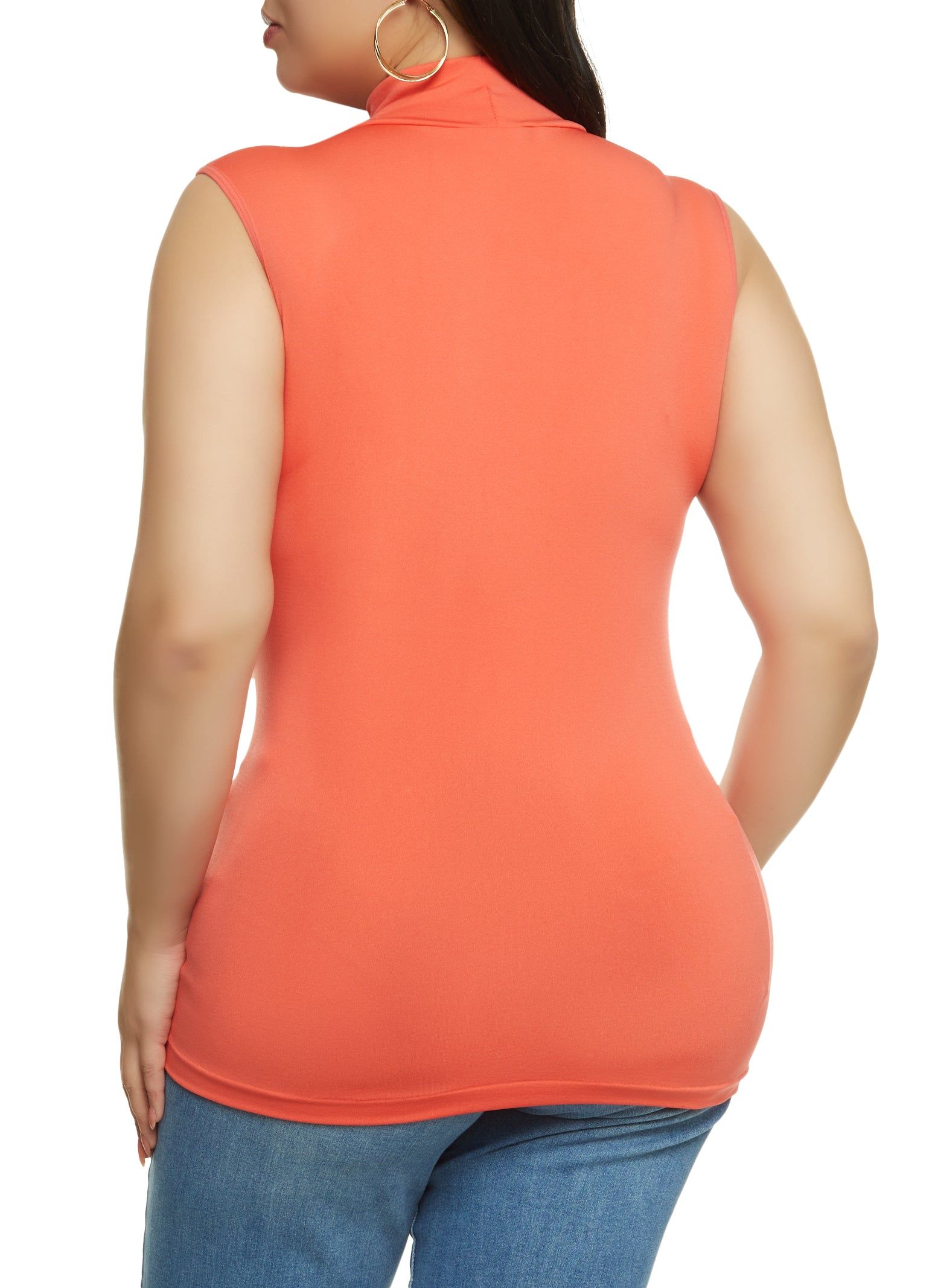Plus Size Seamless Sleeveless Mock Neck Top sold by Rainbow product image thumbnail 2