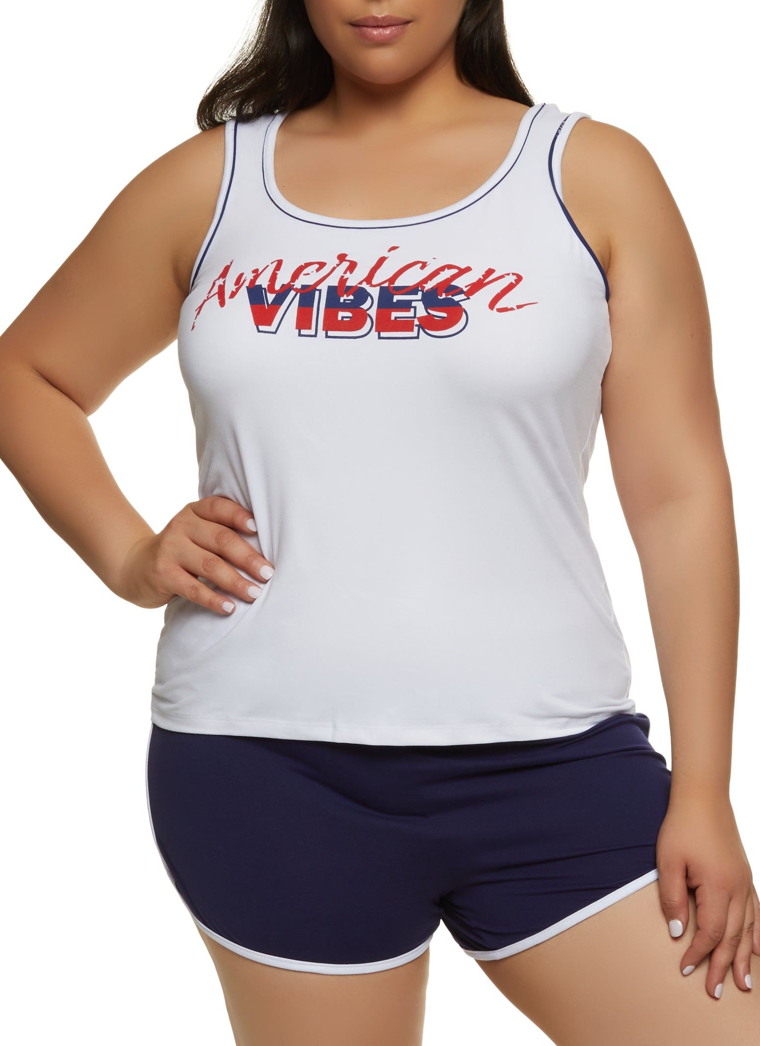 Plus Size American Vibes Tank Top sold by Rainbow product image thumbnail 2