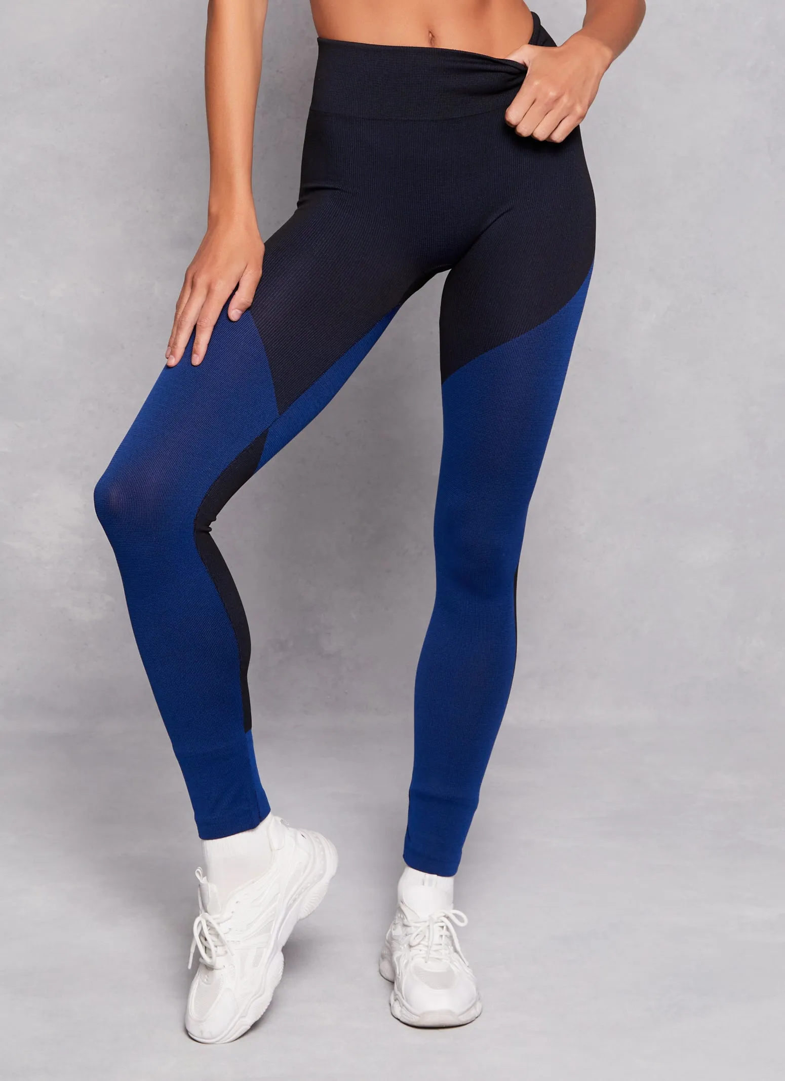 Ribbed Color Block High Waist Leggings sold by Rainbow product image thumbnail 2