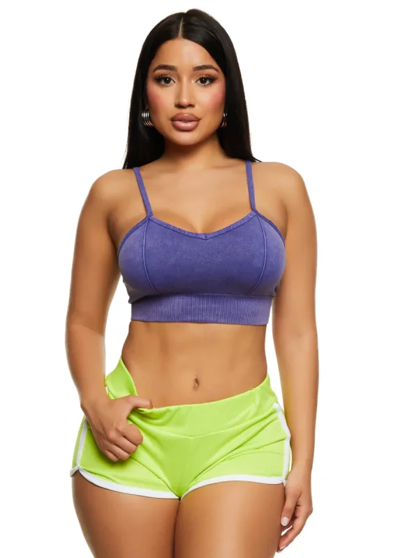 Acid Wash Cropped Cami sold by Rainbow