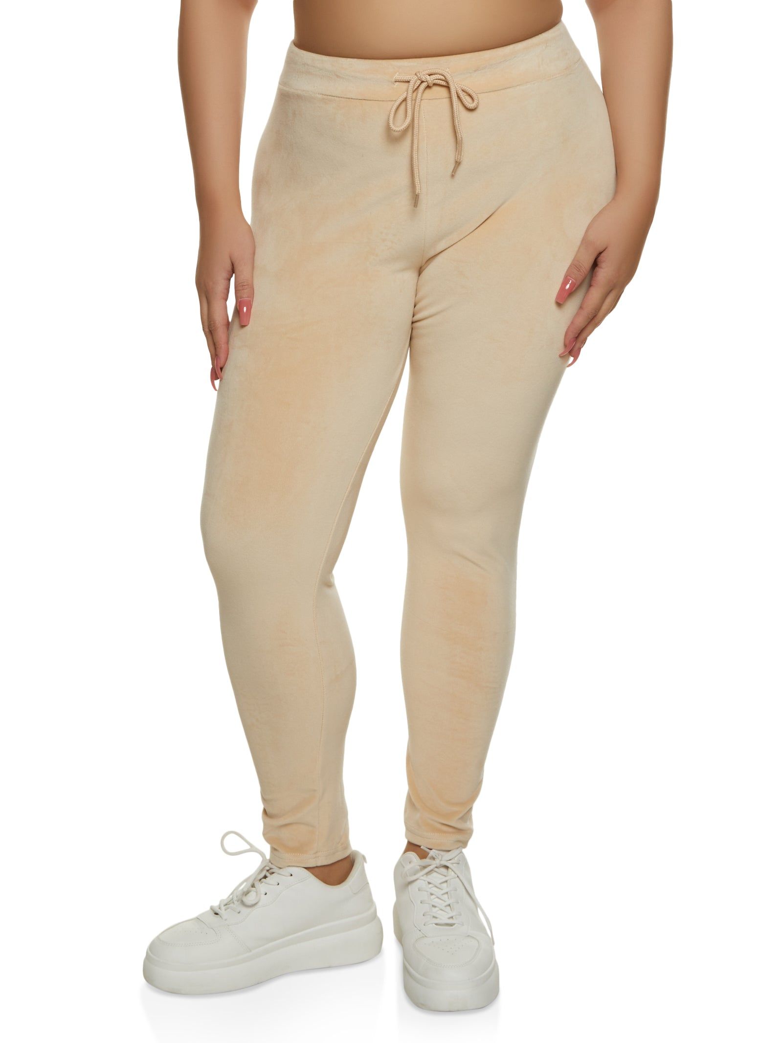 Plus Size High Waist Velour Leggings sold by Rainbow