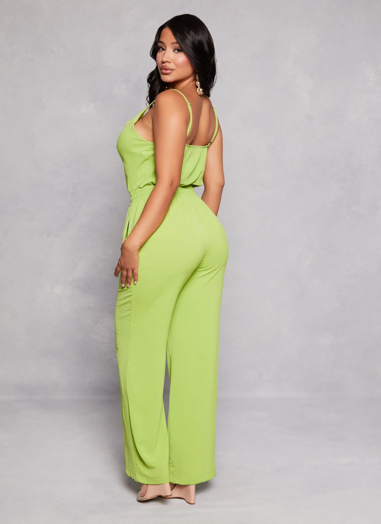 Cowl Neck Faux Drawstring Jumpsuit sold by Rainbow product image thumbnail 3