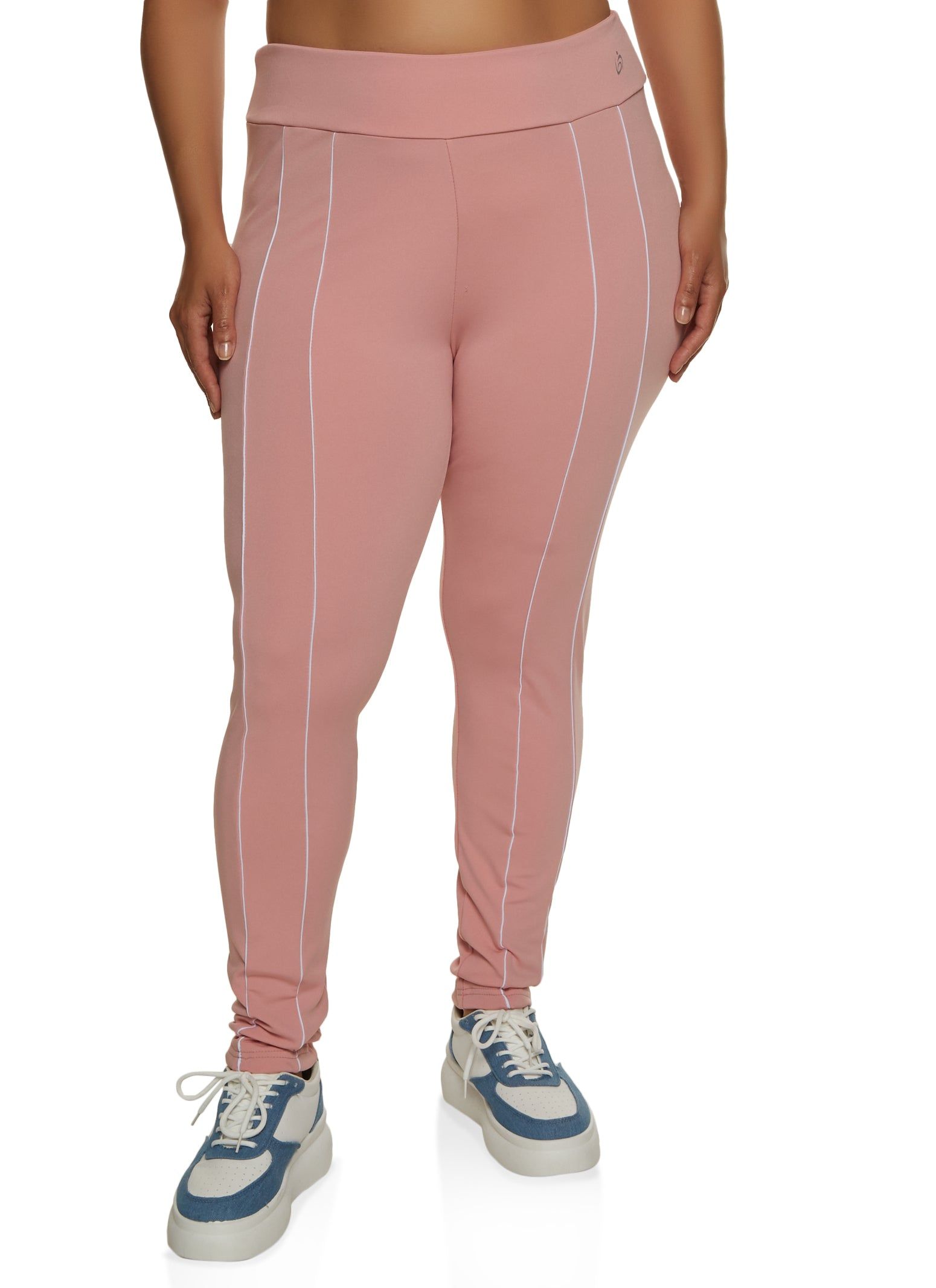 Plus Size Contrast Piping Detail Leggings sold by Rainbow