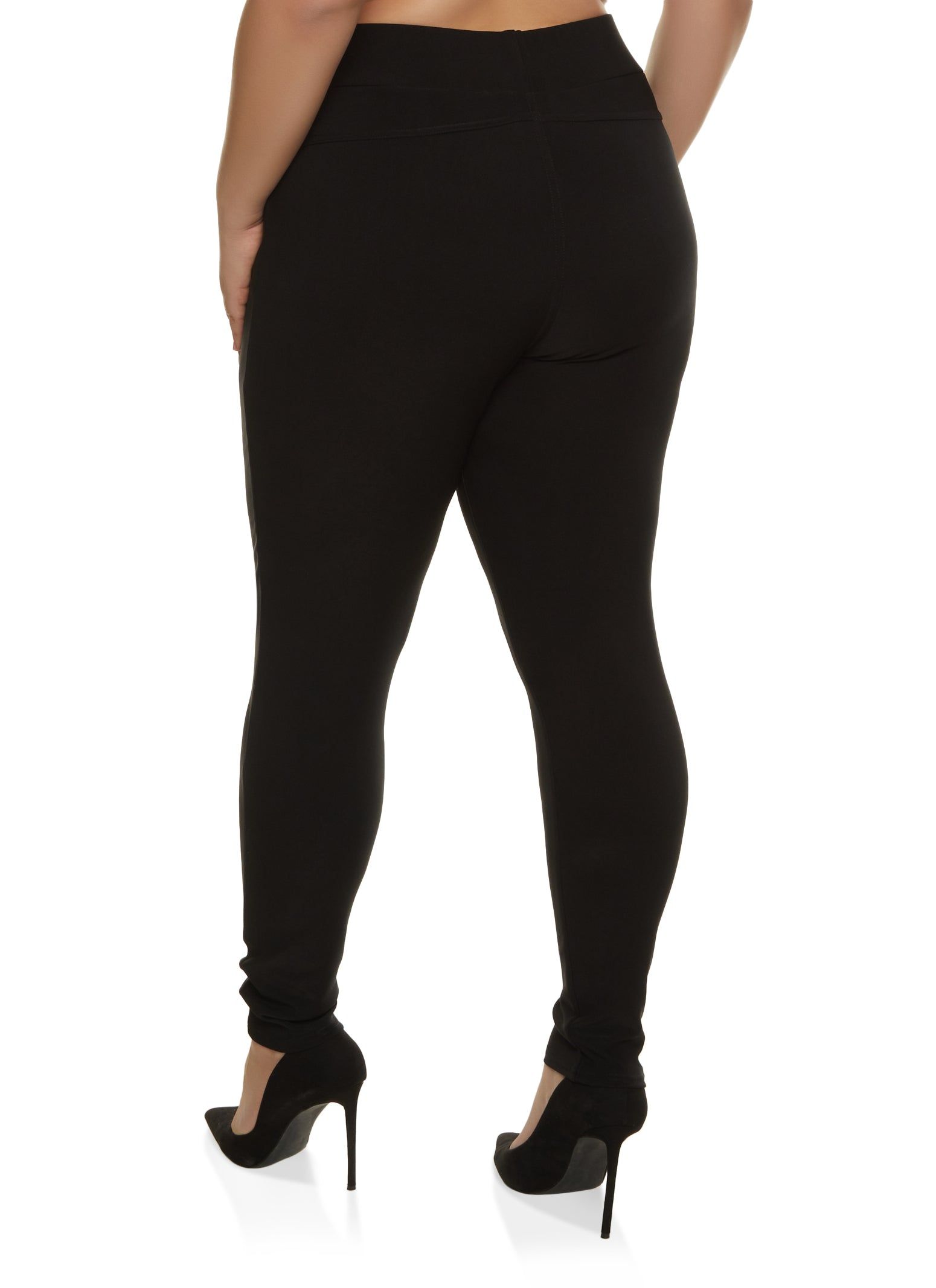 Plus Size Scuba High Waisted Pull On Pants sold by Rainbow product image thumbnail 2