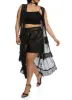 Plus Size Mesh Sleeveless Ruffle Detail Duster sold by Rainbow