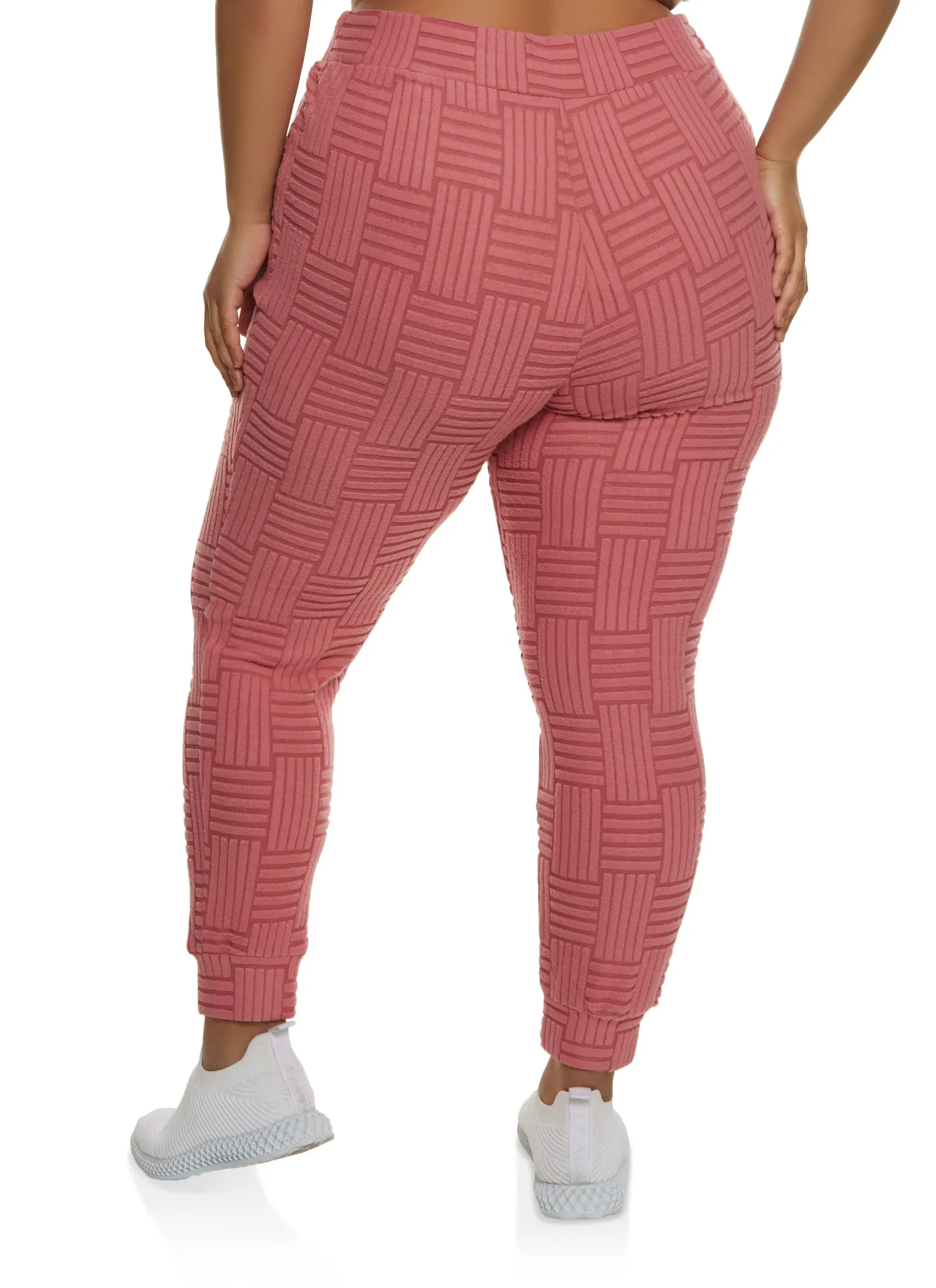 Plus Size Fleece Textured Knit Joggers sold by Rainbow product image thumbnail 2