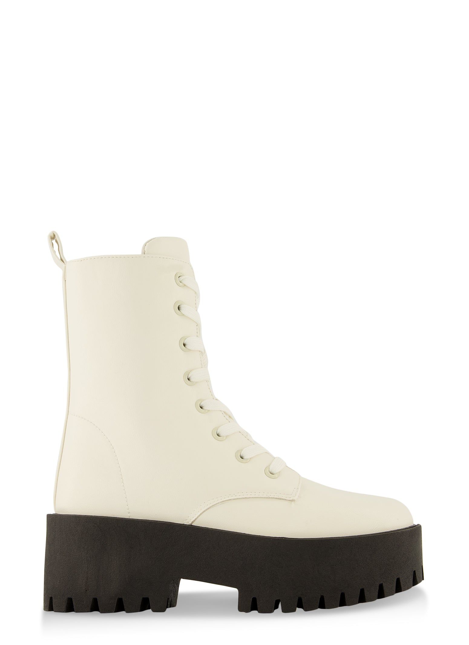 Solid Platform Combat Lace Up Boots sold by Rainbow product image thumbnail 2