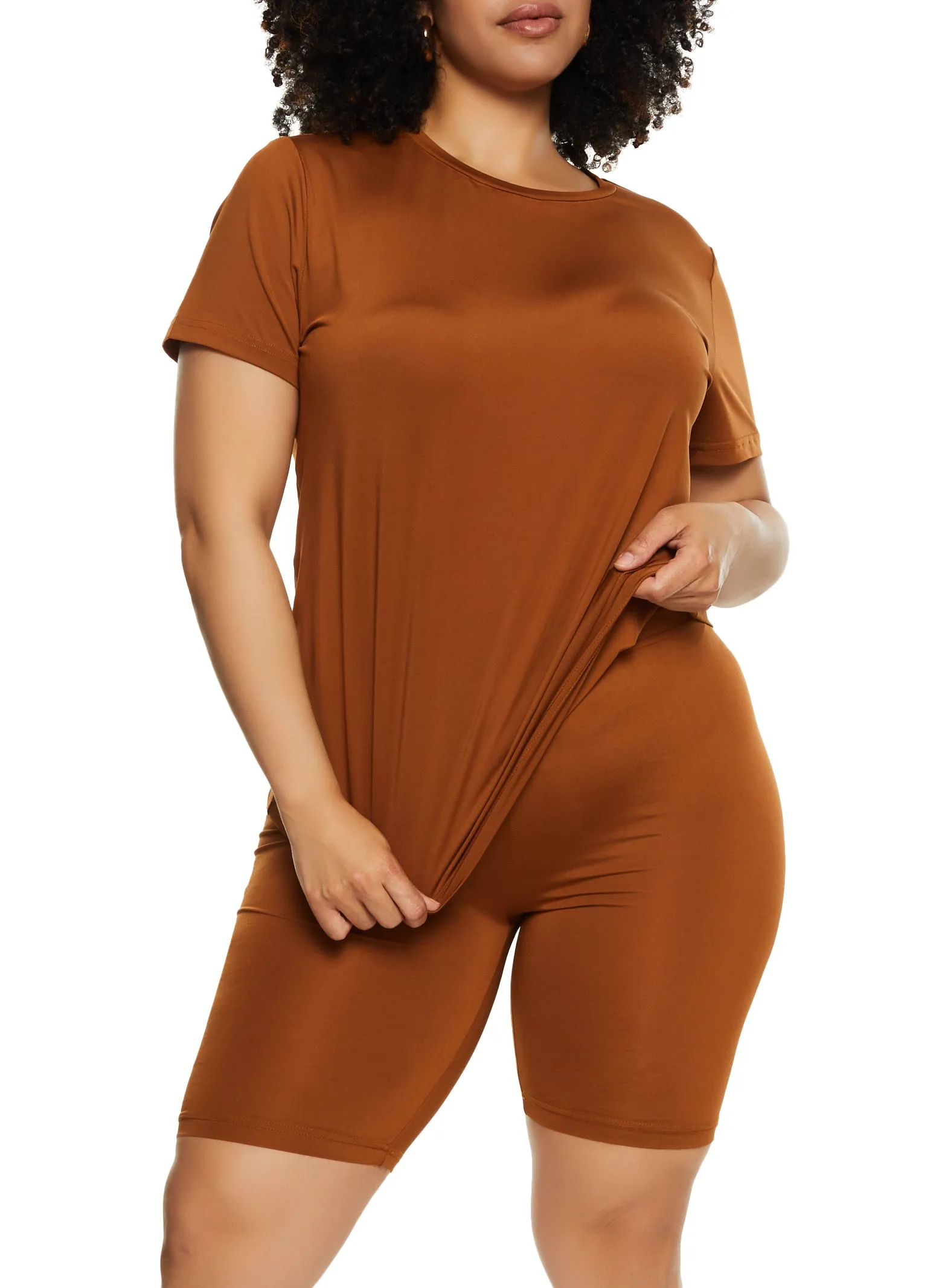 Plus Size Daisy Basic Soft Knit Short Sleeve Top sold by Rainbow product image thumbnail 2