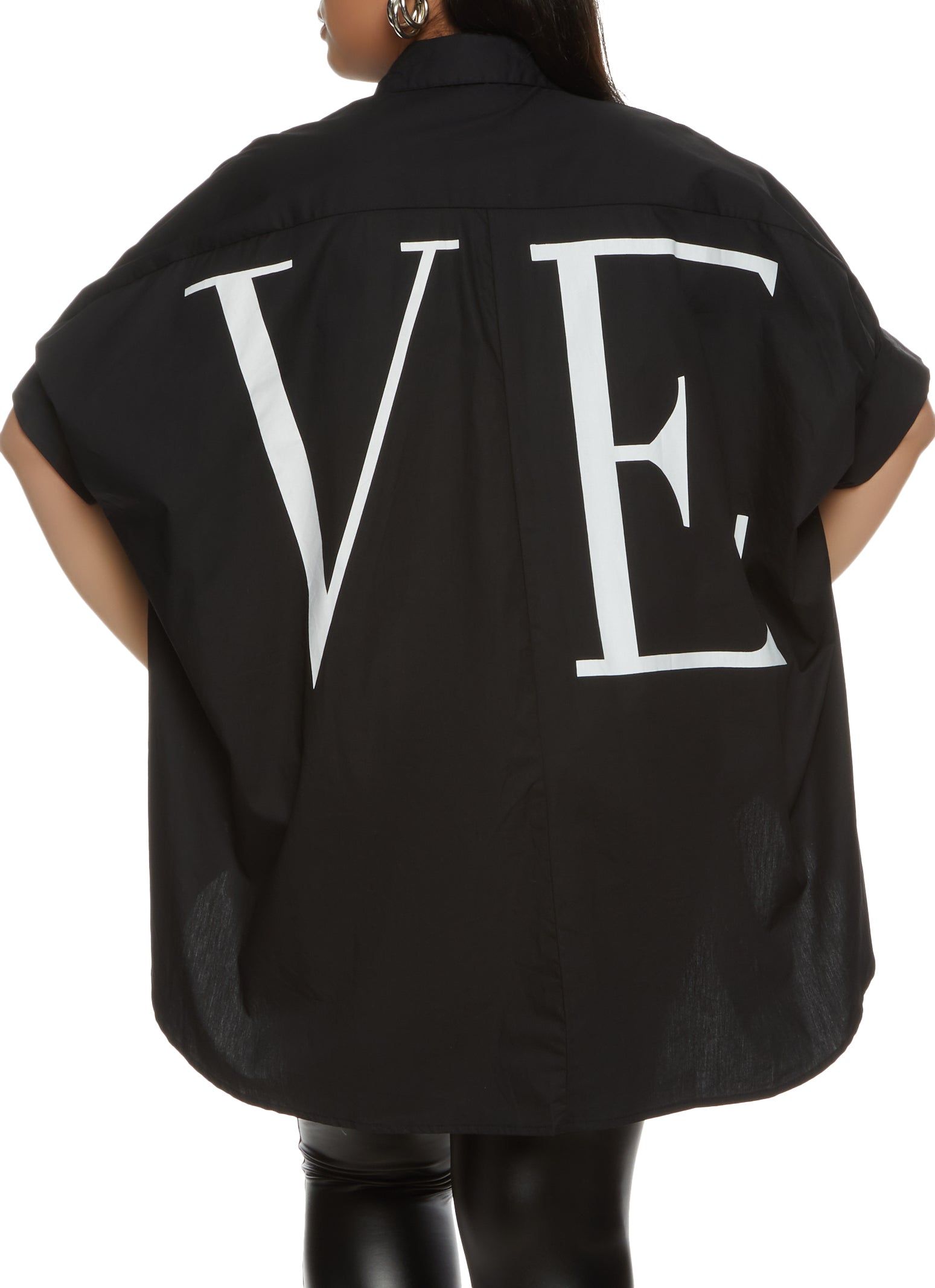 Plus Size Love Graphic Button Front Shirt sold by Rainbow product image thumbnail 2