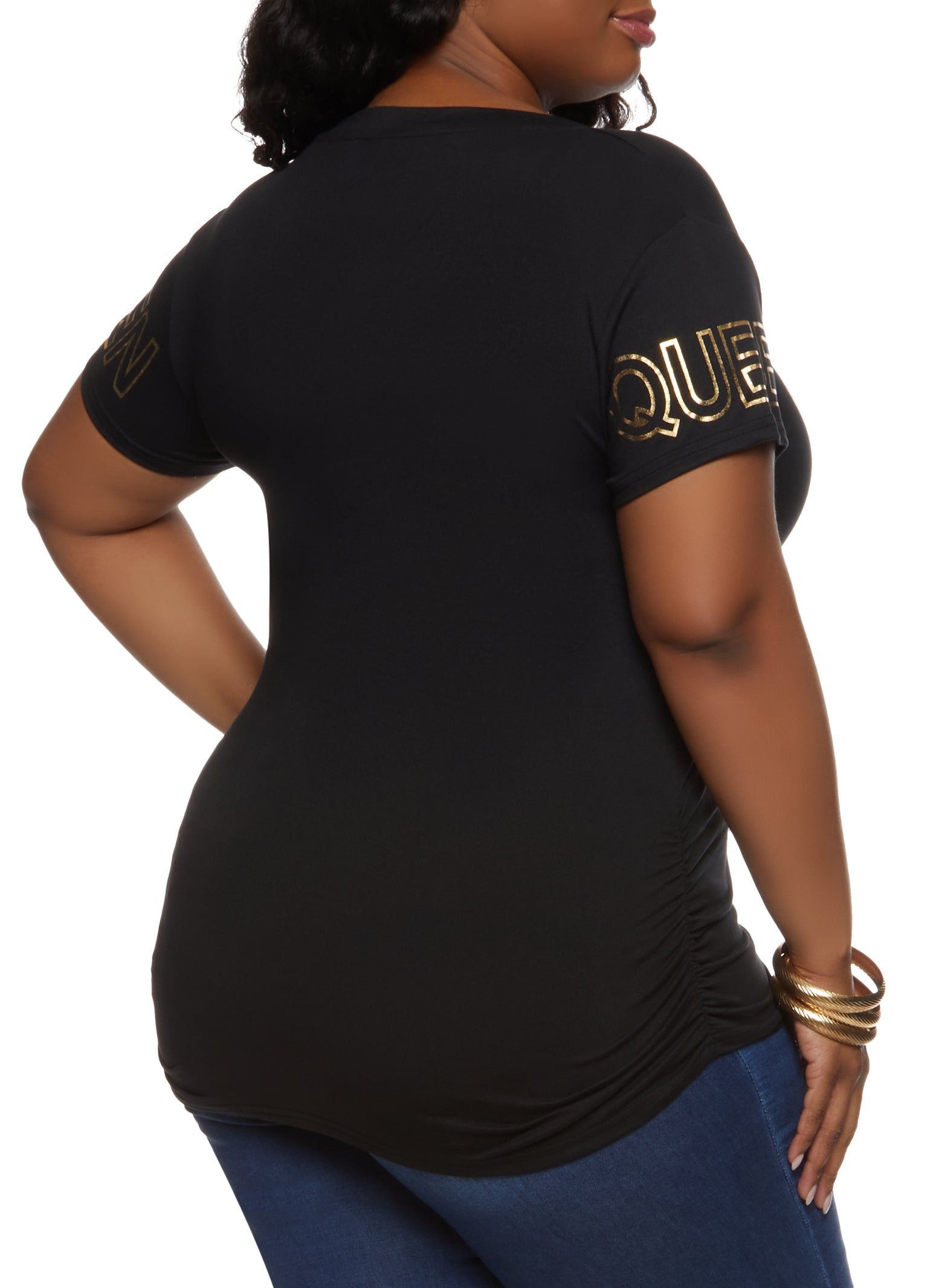 Plus Size Queen Life Afro Graphic Tee sold by Rainbow product image thumbnail 2