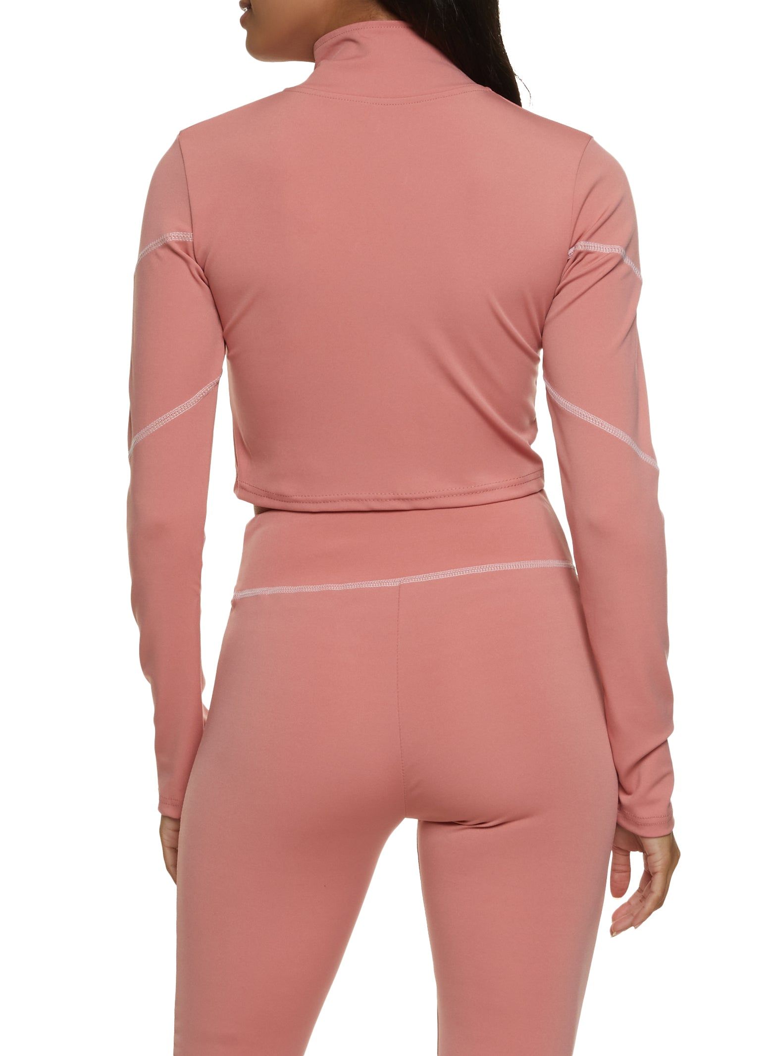 Contrast Trim Cropped Track Jacket sold by Rainbow product image thumbnail 3