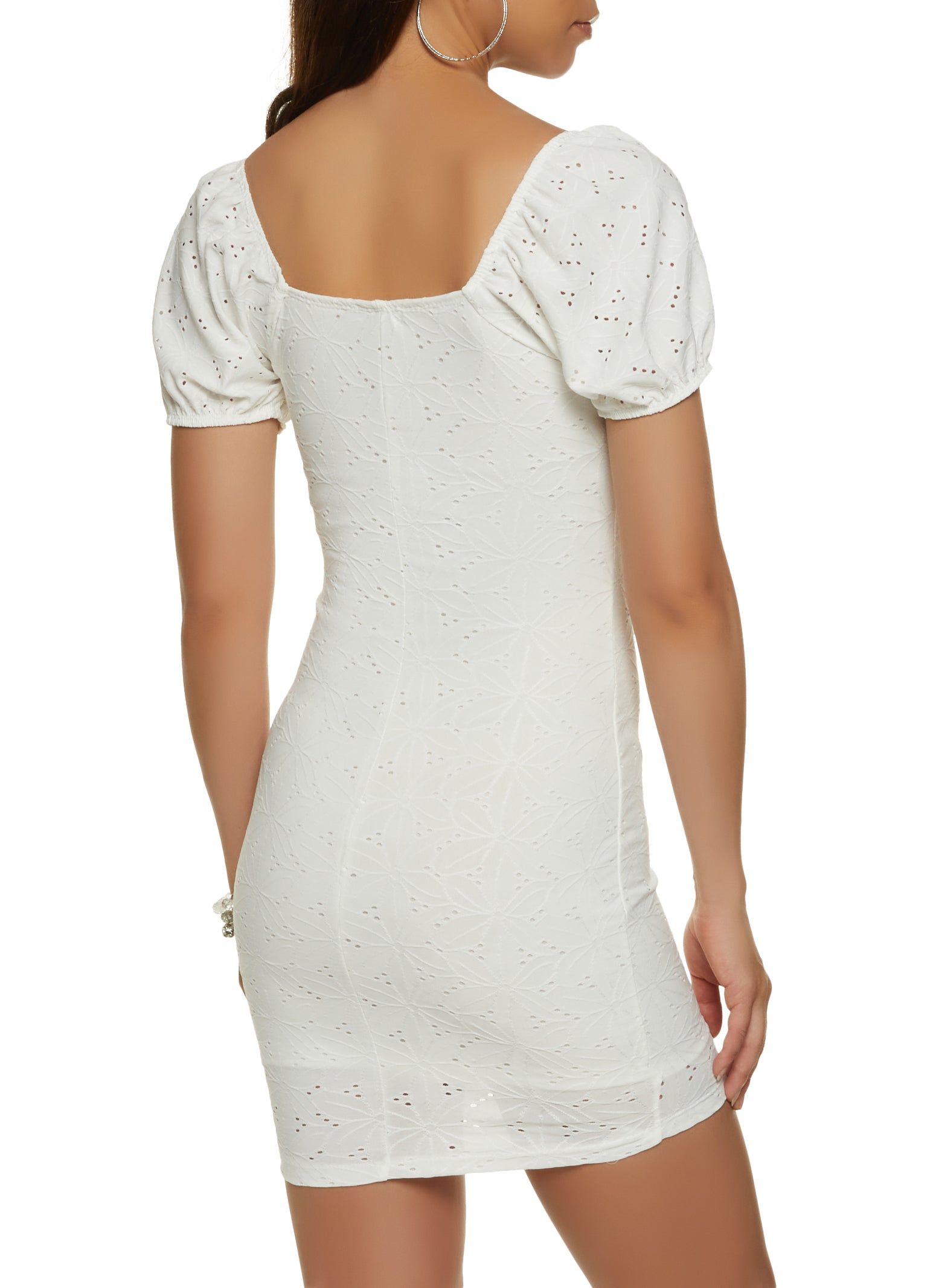 Eyelet Lace Up Peasant Dress sold by Rainbow product image thumbnail 3