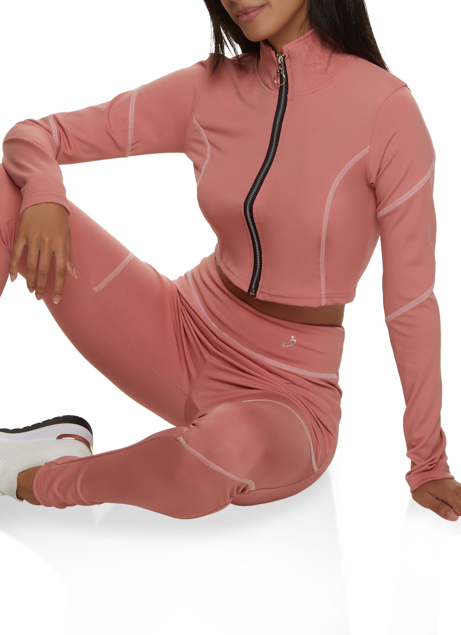 Contrast Trim Cropped Track Jacket sold by Rainbow