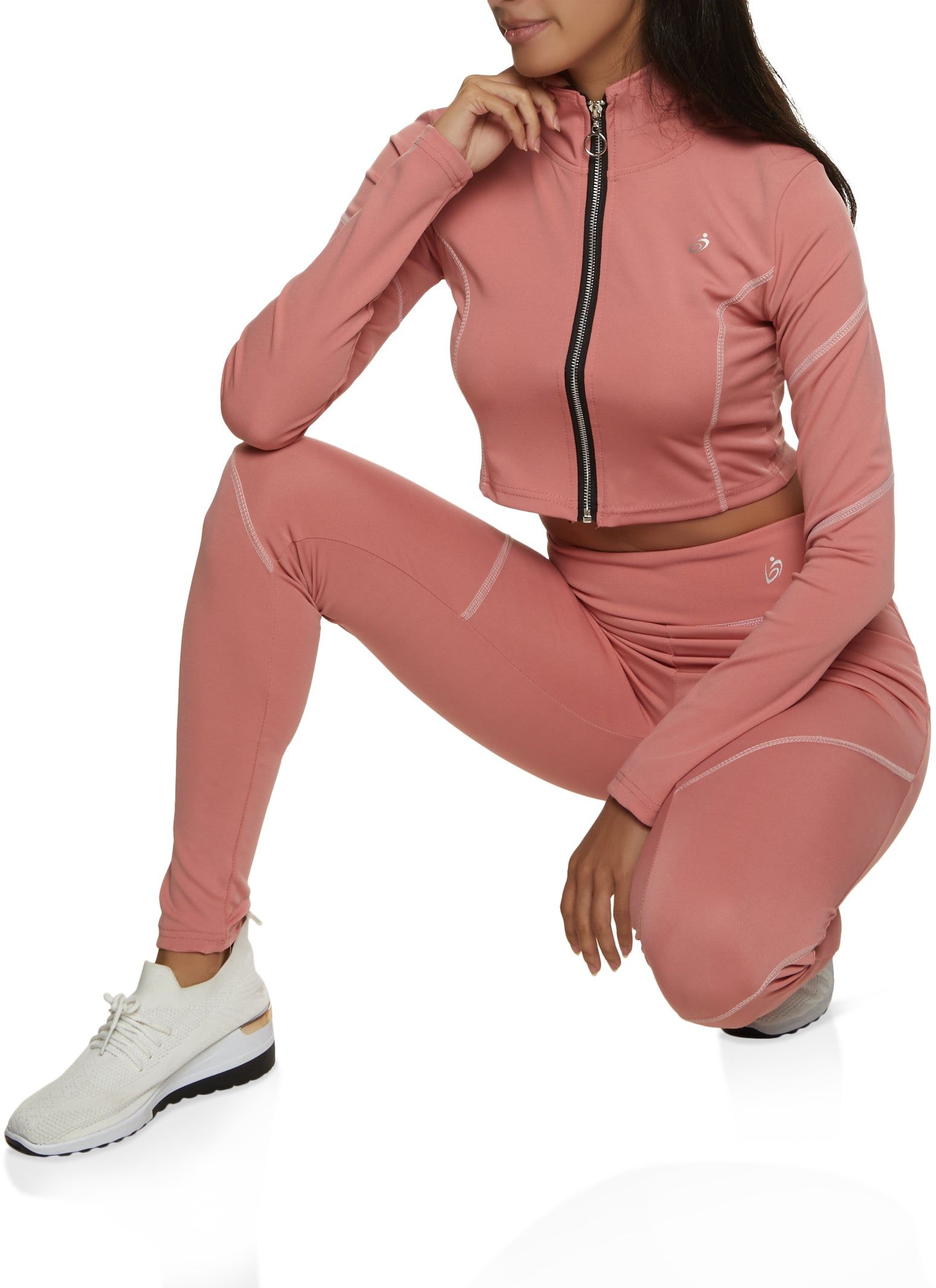 Contrast Trim Cropped Track Jacket sold by Rainbow product image thumbnail 2