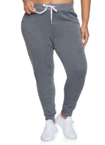 Plus Size Pocketed Fleece Joggers sold by Rainbow