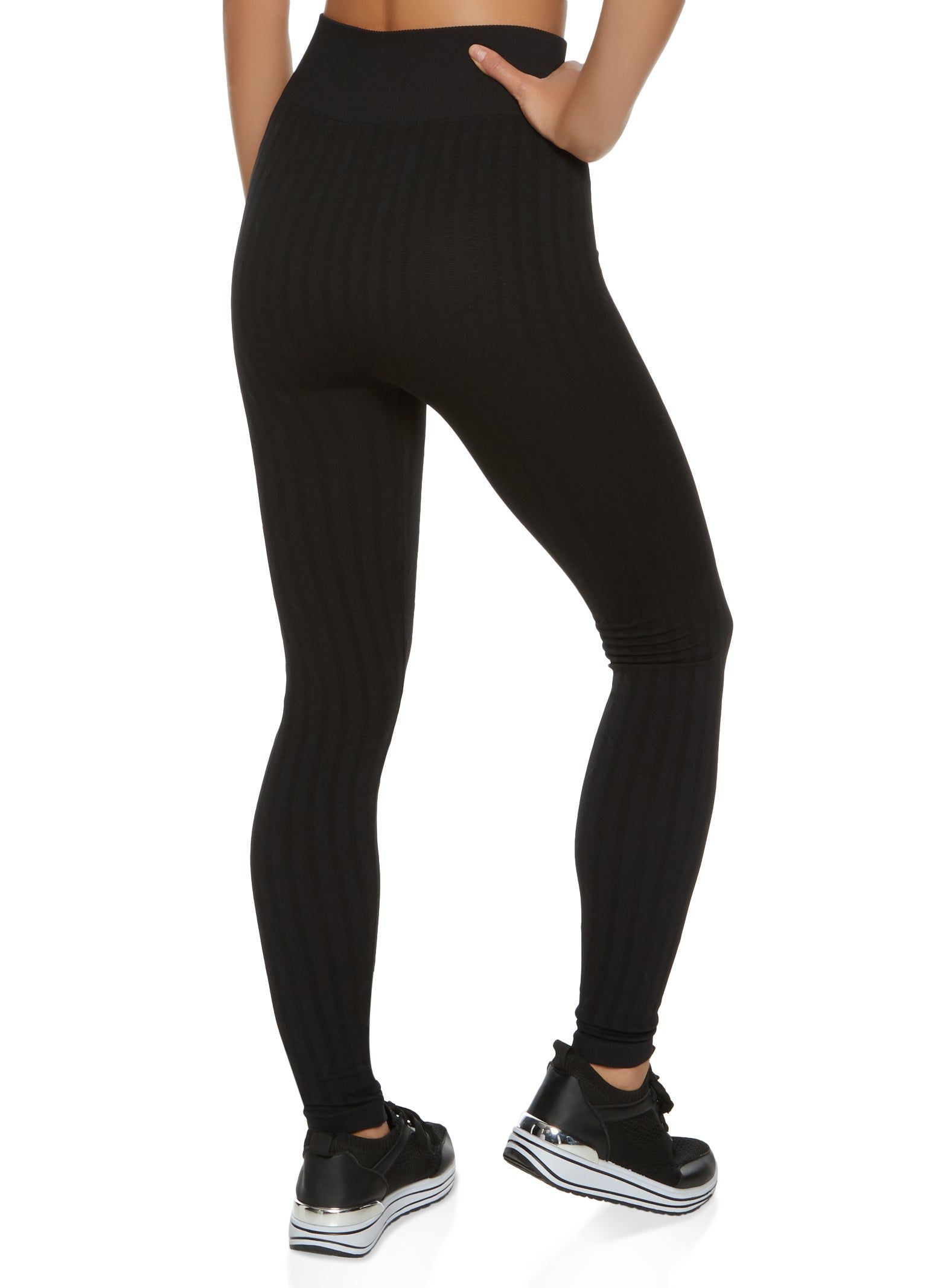 Seamless Ribbed High Waisted Leggings sold by Rainbow product image thumbnail 2
