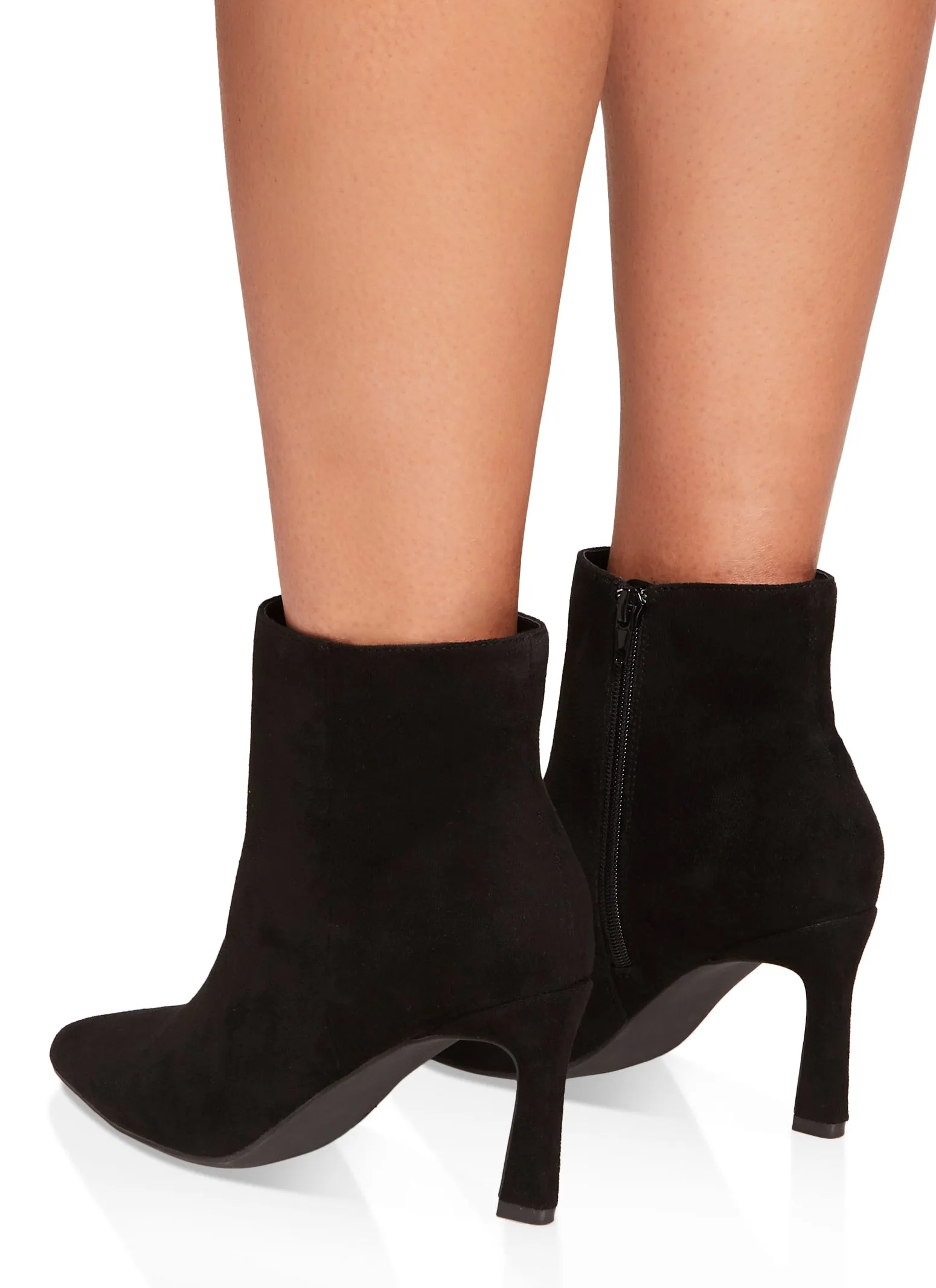 Side Zip Stiletto Pointed Toe Booties sold by Rainbow product image thumbnail 3