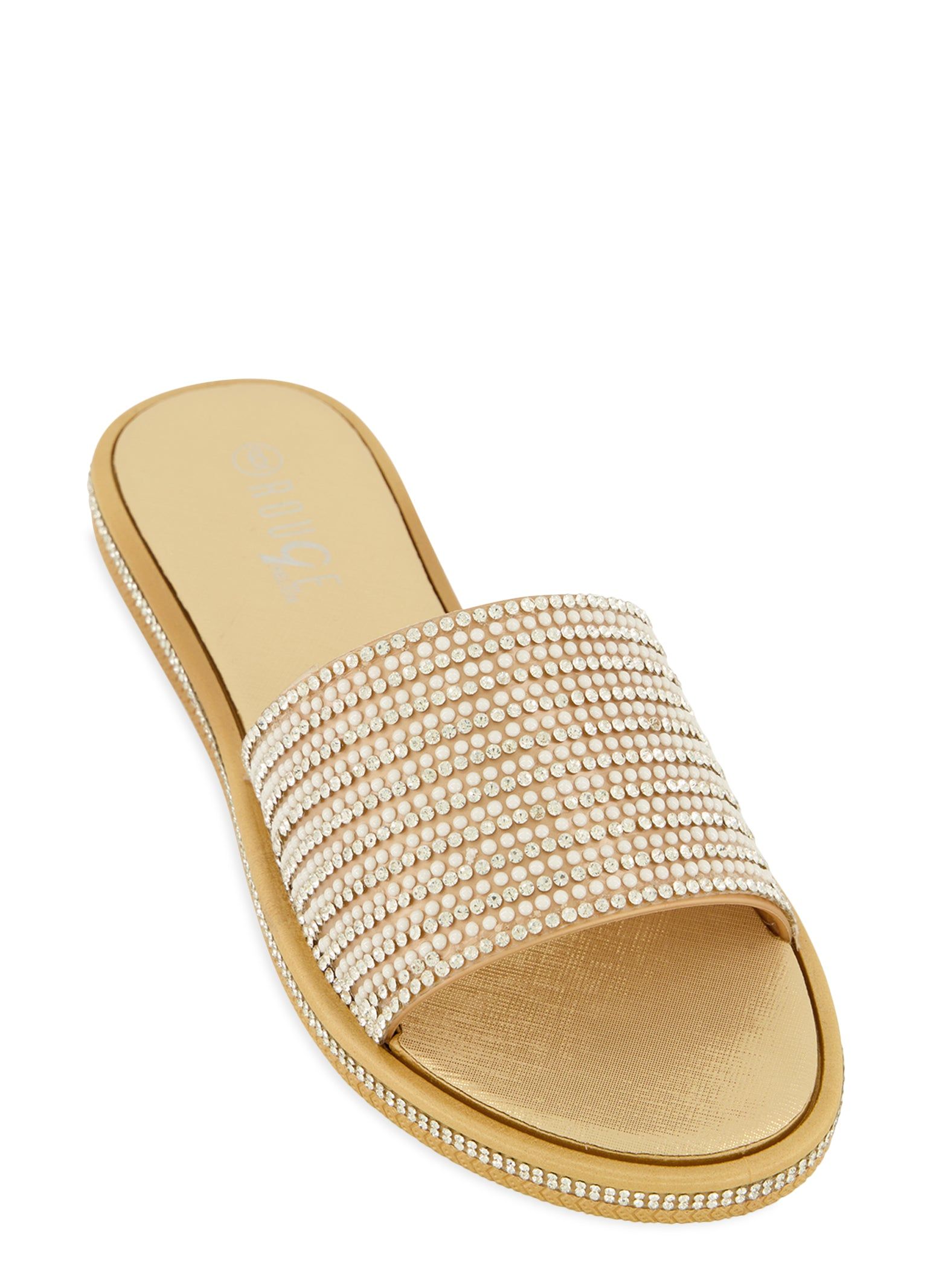 Rhinestone Studded Slide Sandals sold by Rainbow