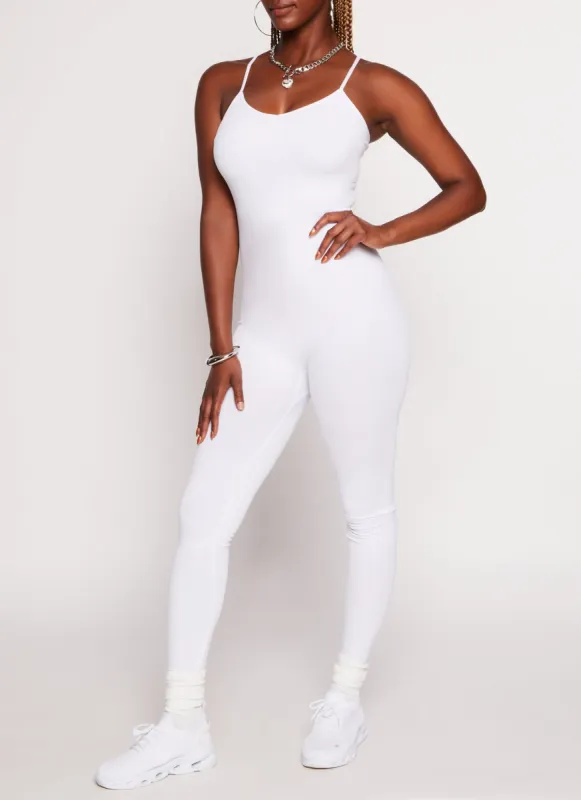 V Neck Cami Catsuit sold by Rainbow