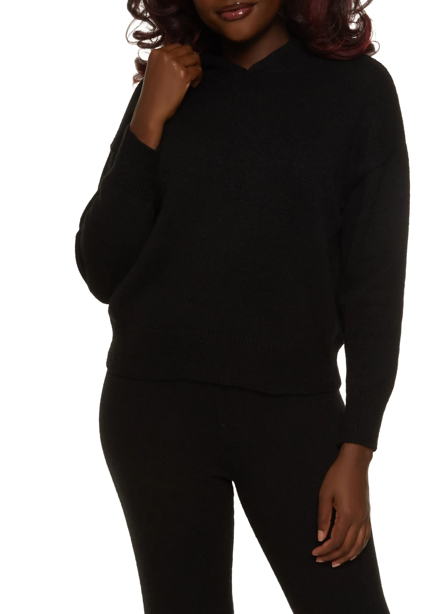 Brushed Knit Hooded Sweater sold by Rainbow